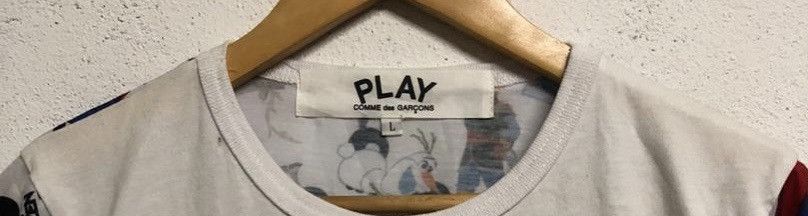 CDG by Comme des Garcons × Comme des Garcons × Comme des Garcons Homme Plus Rare🔥AD2014 CDG Play X Disney Frozen Overprinted Shirt Size US L / EU 52-54 / 3 - 8 Thumbnail