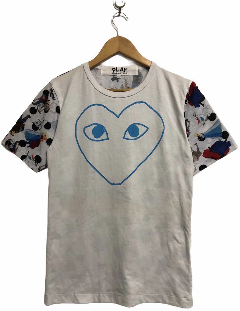 CDG by Comme des Garcons × Comme des Garcons × Comme des Garcons Homme Plus Rare🔥AD2014 CDG Play X Disney Frozen Overprinted Shirt Size US L / EU 52-54 / 3 - 3 Thumbnail