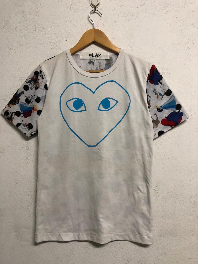 CDG by Comme des Garcons × Comme des Garcons × Comme des Garcons Homme Plus Rare🔥AD2014 CDG Play X Disney Frozen Overprinted Shirt Size US L / EU 52-54 / 3 - 9 Thumbnail