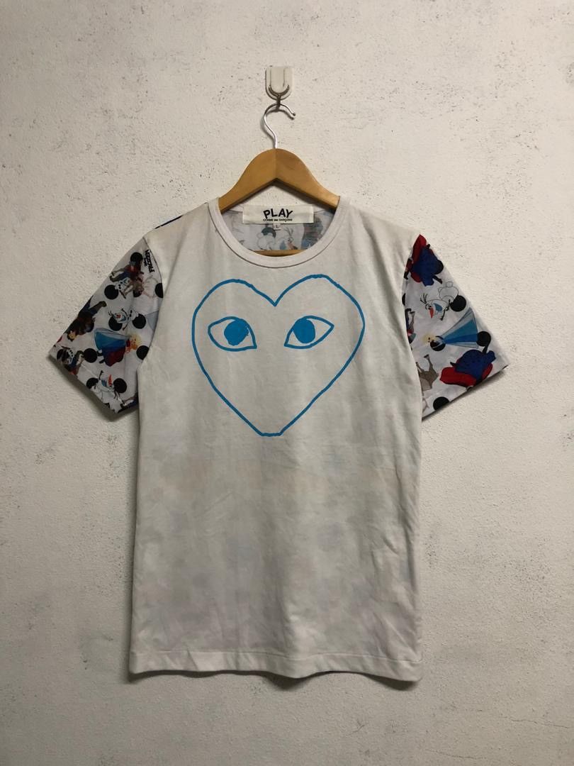 CDG by Comme des Garcons × Comme des Garcons × Comme des Garcons Homme Plus Rare🔥AD2014 CDG Play X Disney Frozen Overprinted Shirt Size US L / EU 52-54 / 3 - 10 Thumbnail