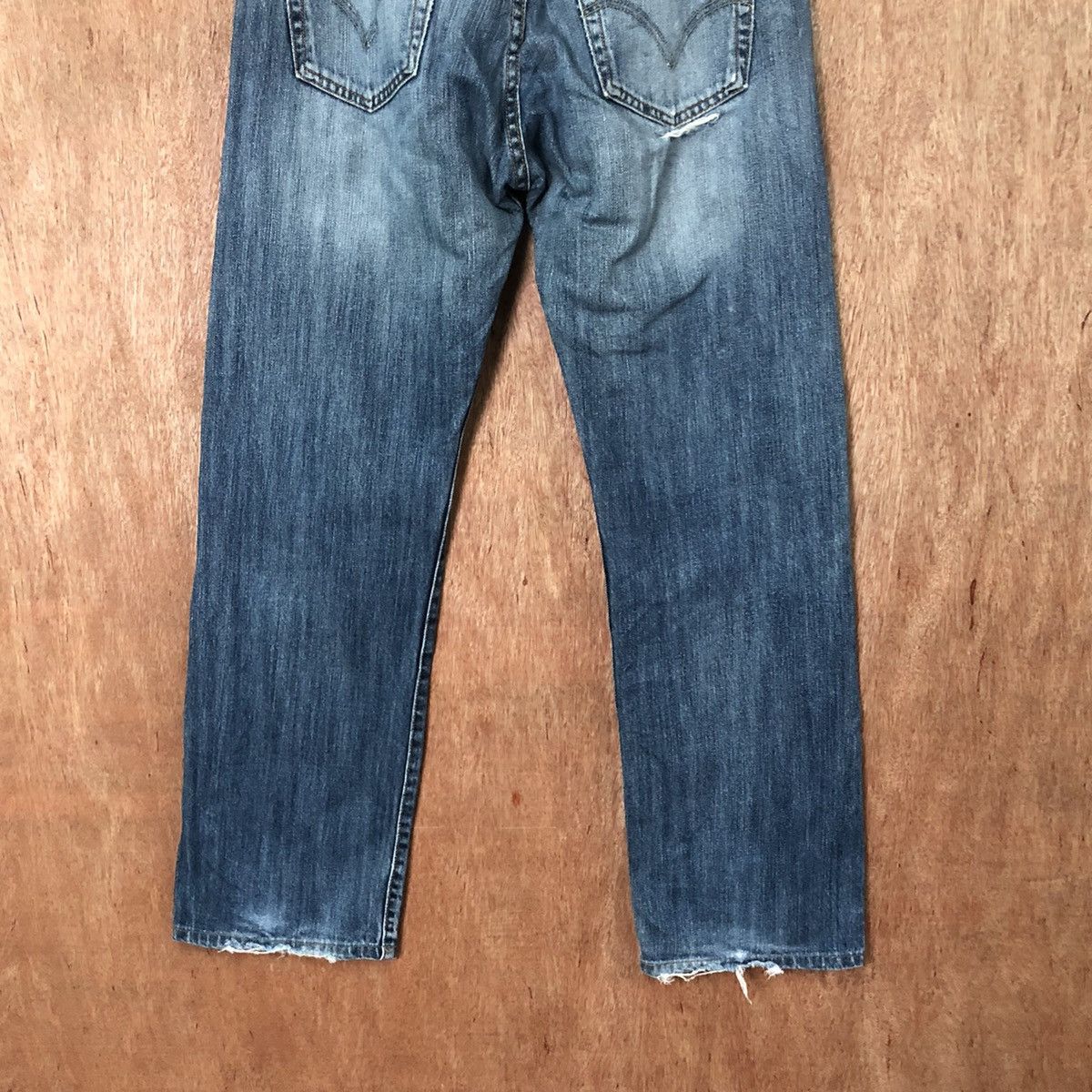 Levi's Levis 501 Blue distressed Denim jeans pants #6379 Size US 32 / EU 48 - 9 Thumbnail