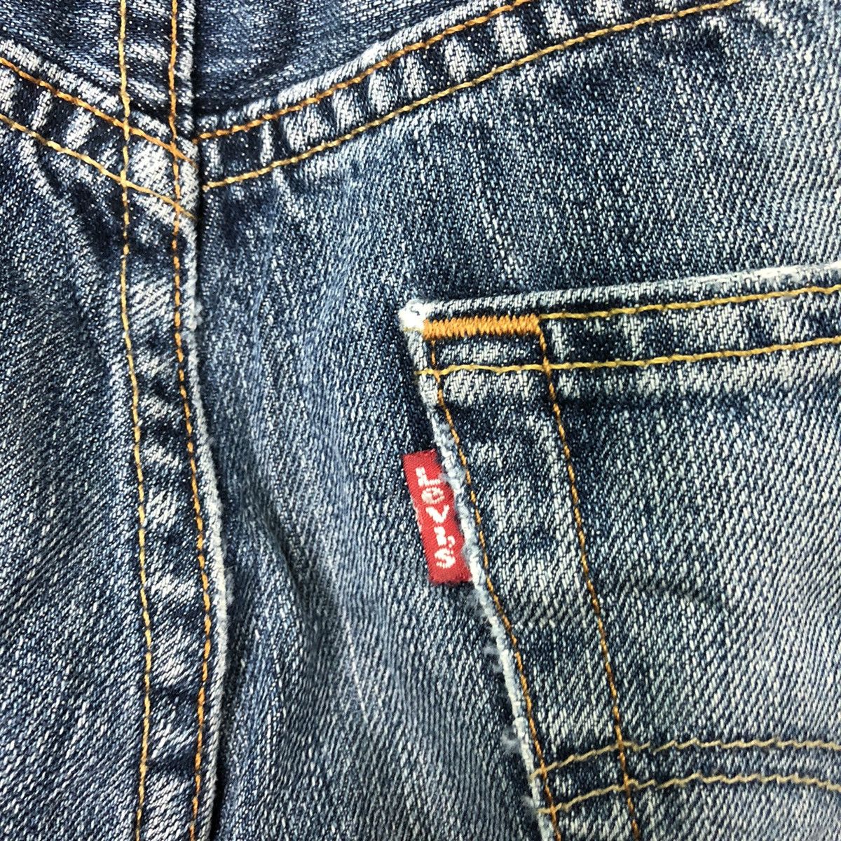 Levi's Levis 501 Blue distressed Denim jeans pants #6379 Size US 32 / EU 48 - 13 Thumbnail