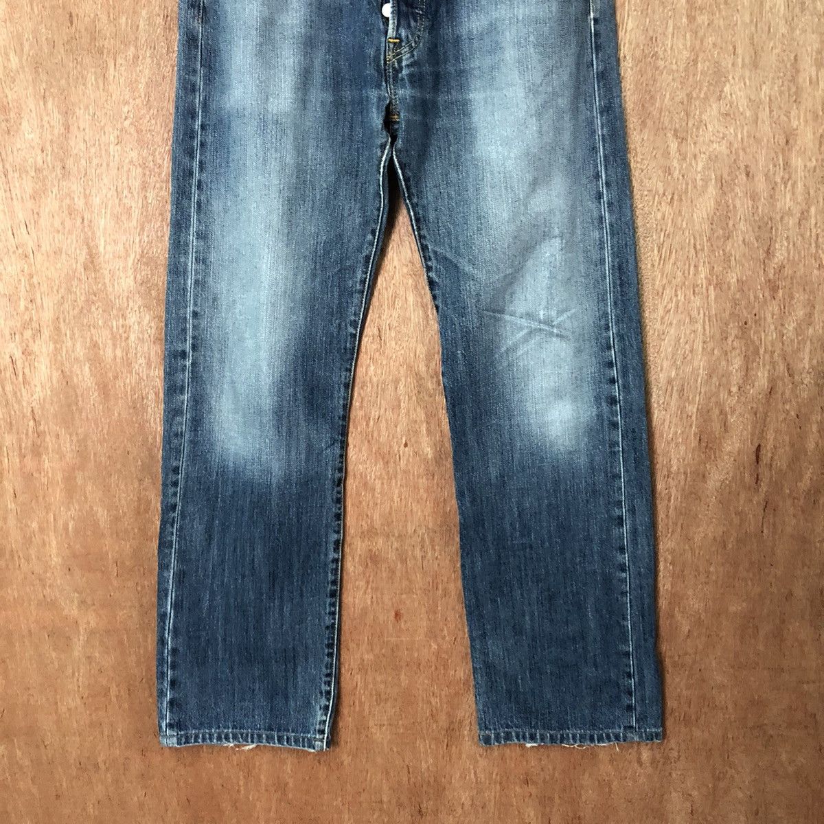 Levi's Levis 501 Blue distressed Denim jeans pants #6379 Size US 32 / EU 48 - 3 Thumbnail