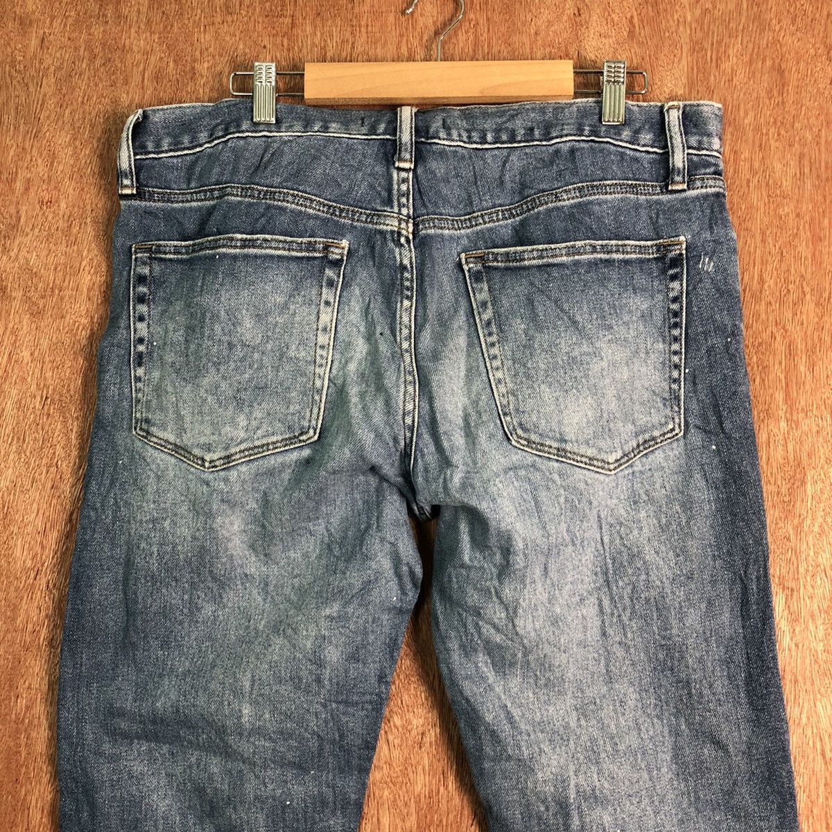 Japanese Brand DLL Uniqlo Distressed Blue Denim jeans Pants #c150 Size US 34 / EU 50 - 10 Thumbnail