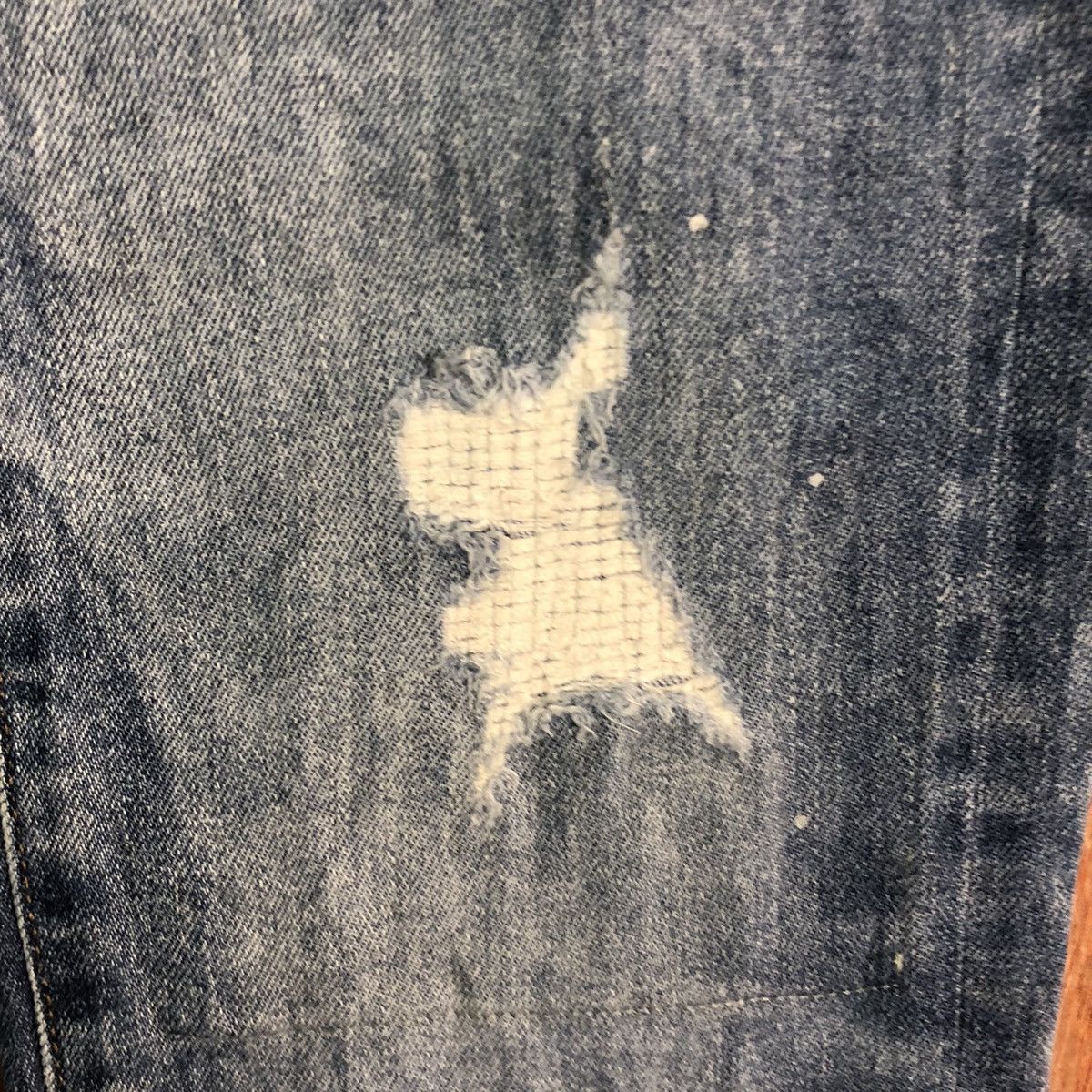 Japanese Brand DLL Uniqlo Distressed Blue Denim jeans Pants #c150 Size US 34 / EU 50 - 6 Thumbnail