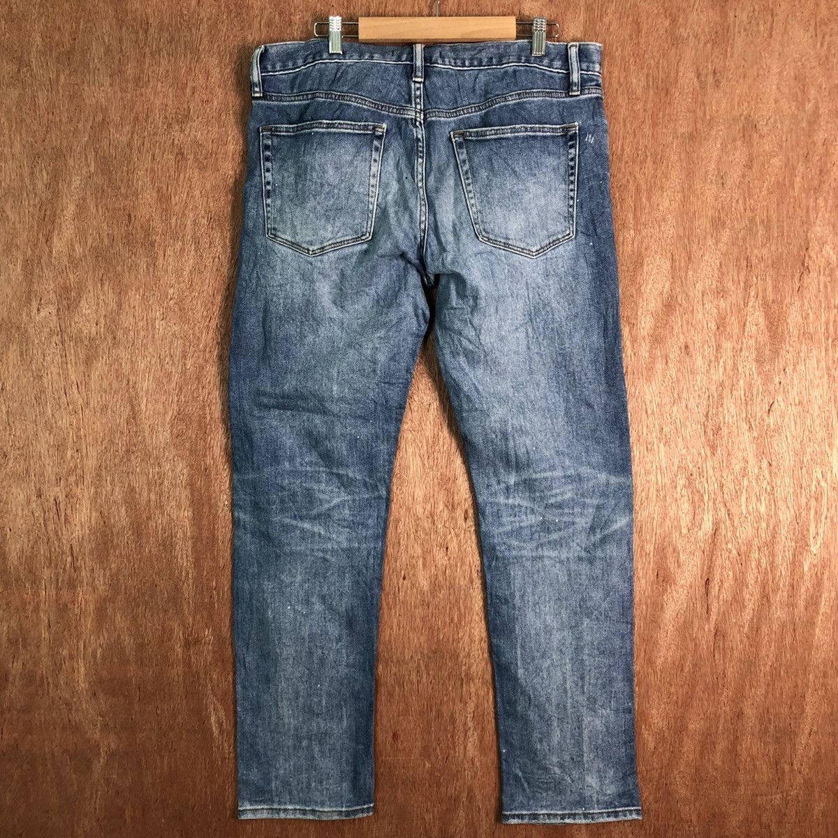 Japanese Brand DLL Uniqlo Distressed Blue Denim jeans Pants #c150 Size US 34 / EU 50 - 9 Thumbnail