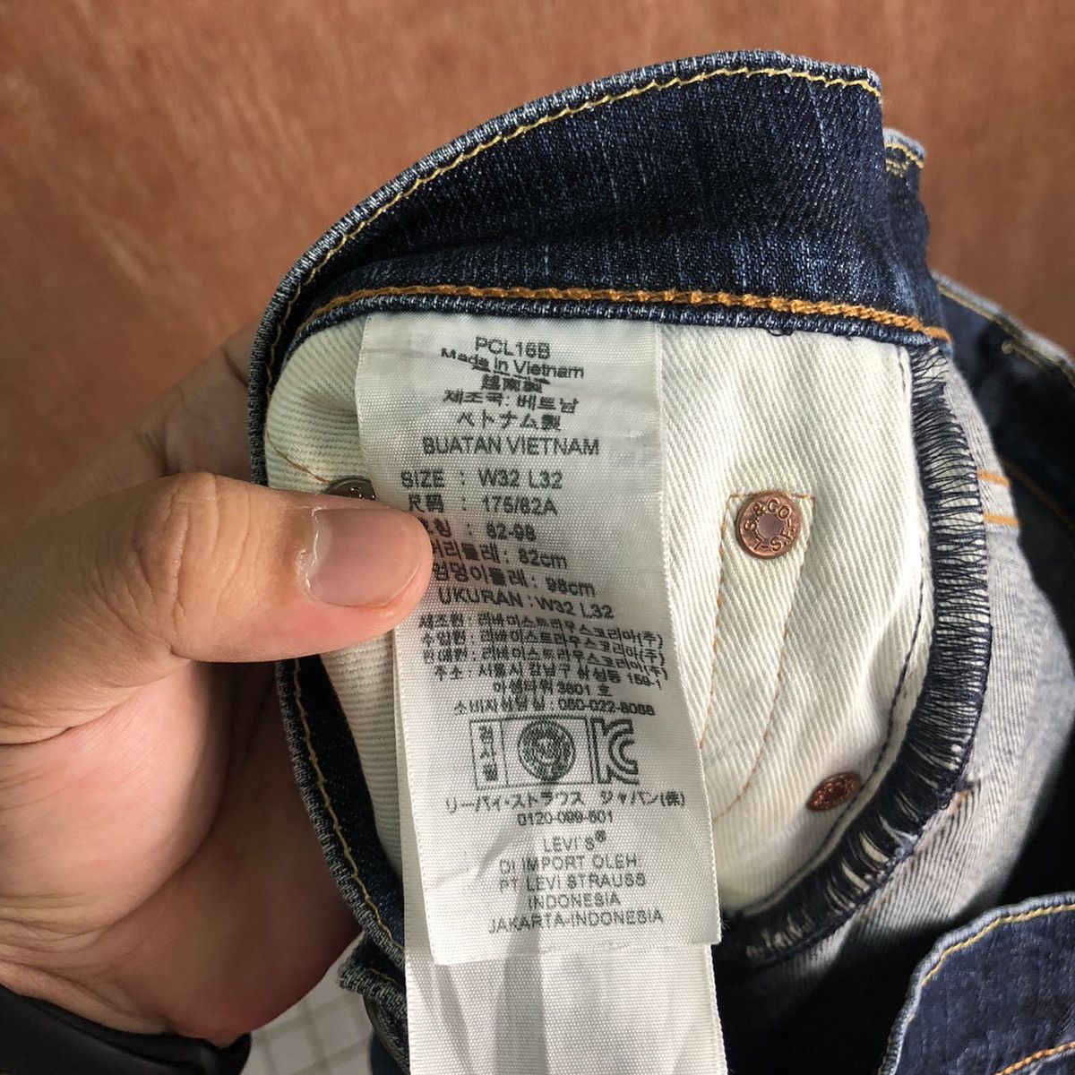 Levi's 511b Levis Dark Blue Denim streetwear pants #6356 Size US 31 - 13 Thumbnail