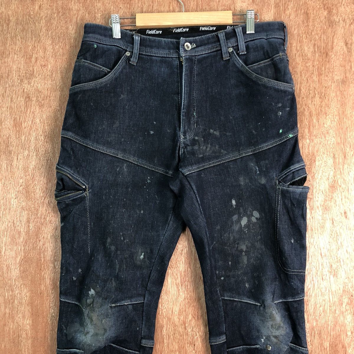 Japanese Brand DLL Field Core Dark Blue Denim Jeans Pants #c242 Size US 31 - 2 Thumbnail