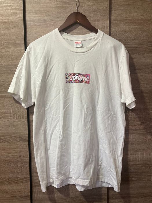 Supreme Takashi Murakami COVID-19 Relief Box Logo Short Sleeve Tee - White