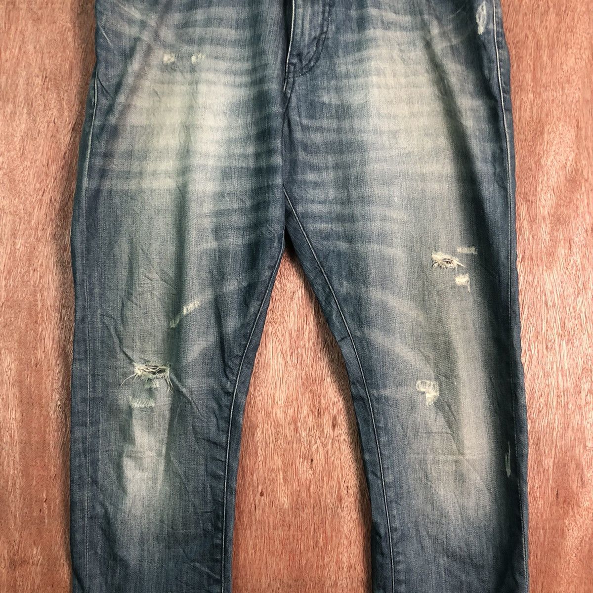 Vintage DLL Japan UJ blue distressed Denim Pants #c159 Size US 32 / EU 48 - 4 Thumbnail