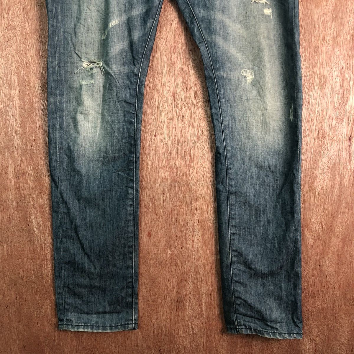 Vintage DLL Japan UJ blue distressed Denim Pants #c159 Size US 32 / EU 48 - 3 Thumbnail