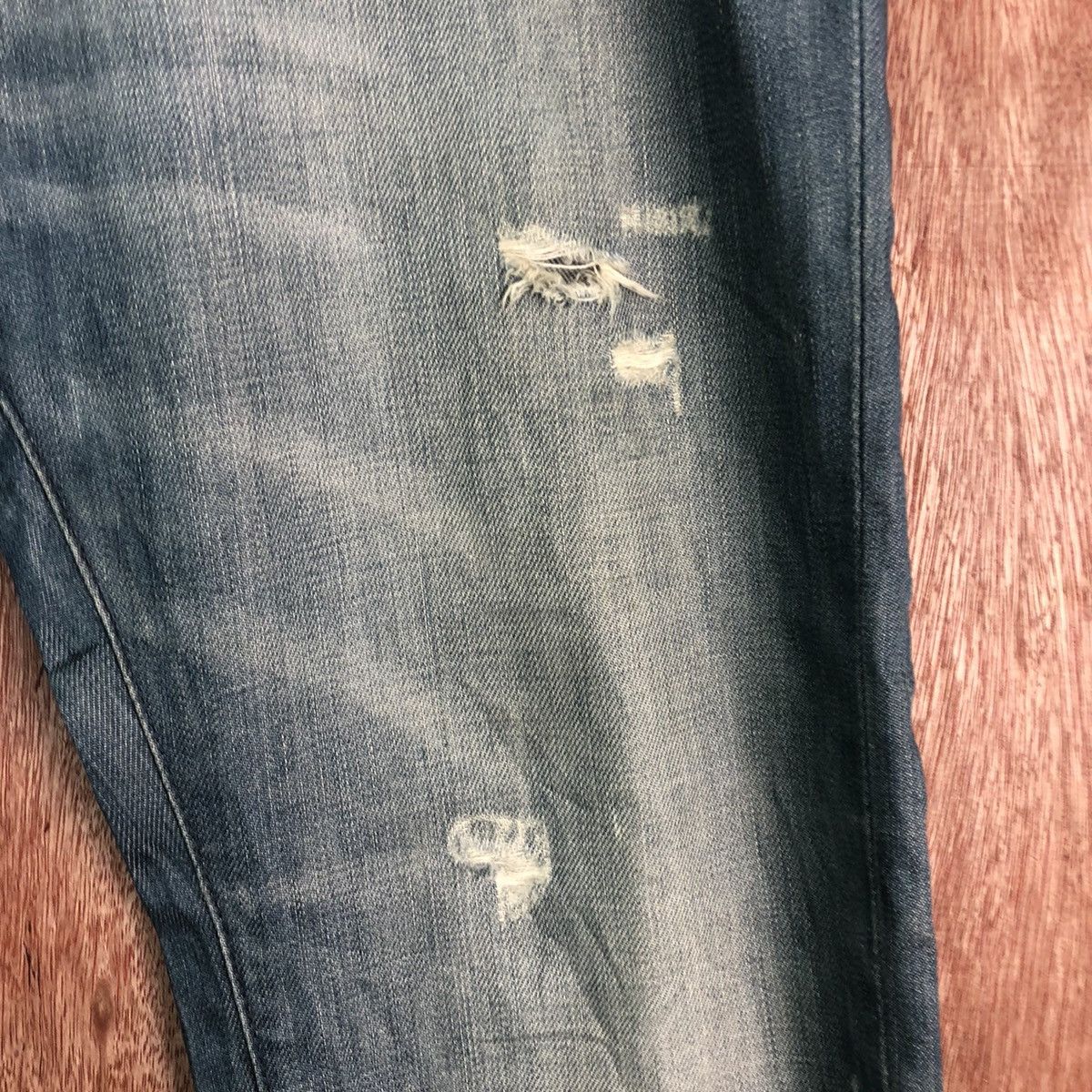 Vintage DLL Japan UJ blue distressed Denim Pants #c159 Size US 32 / EU 48 - 5 Thumbnail