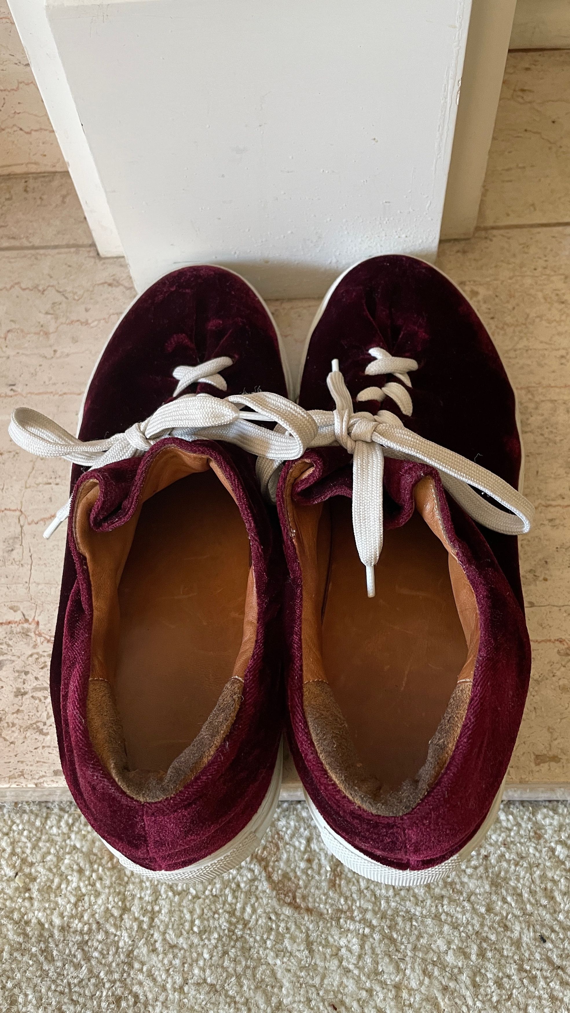 Solovair Soloviere Herve en Ville Red Velvet Shoes 41 Size US 8 / IT 38 - 9 Thumbnail