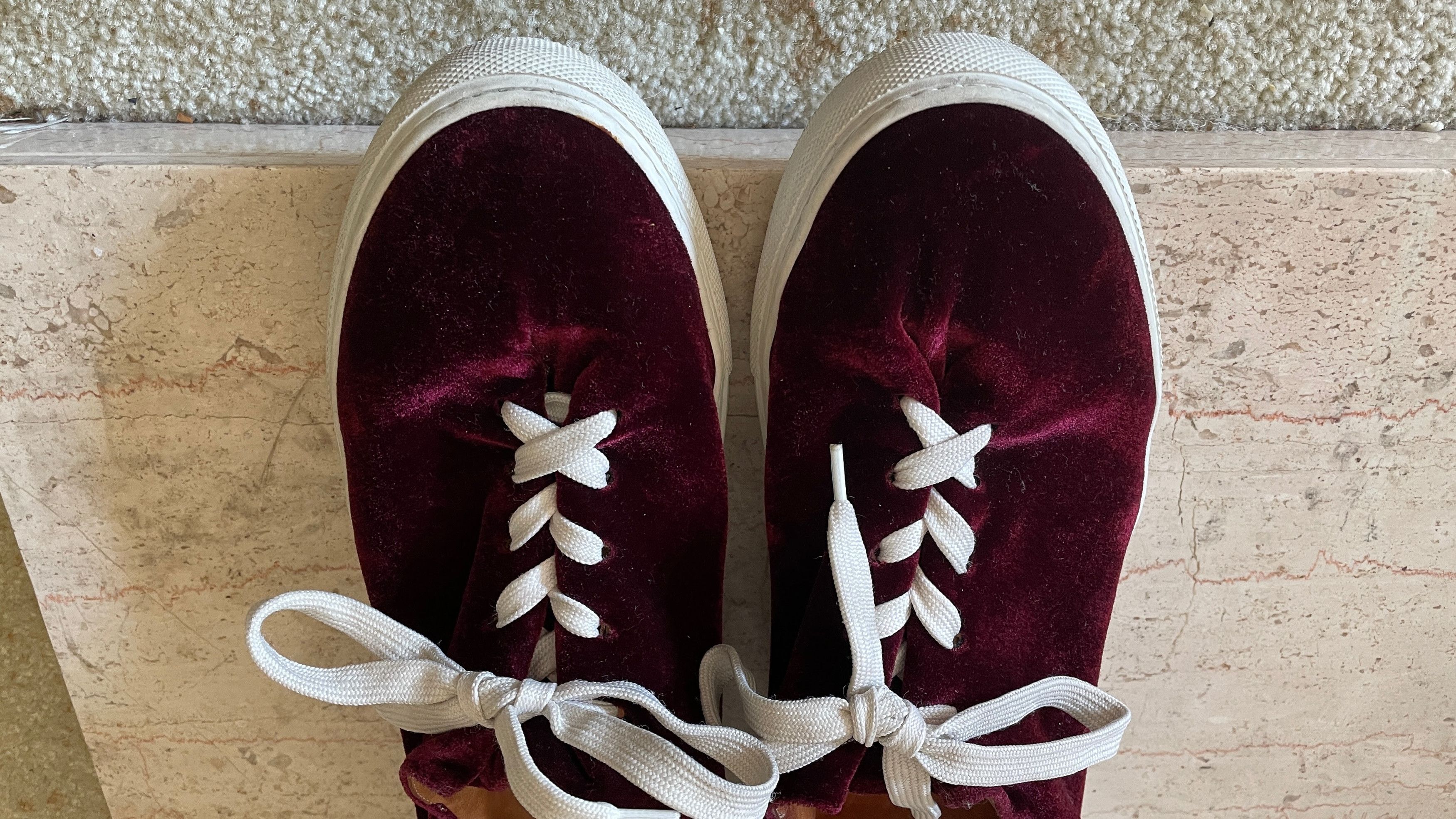 Solovair Soloviere Herve en Ville Red Velvet Shoes 41 Size US 8 / IT 38 - 3 Thumbnail