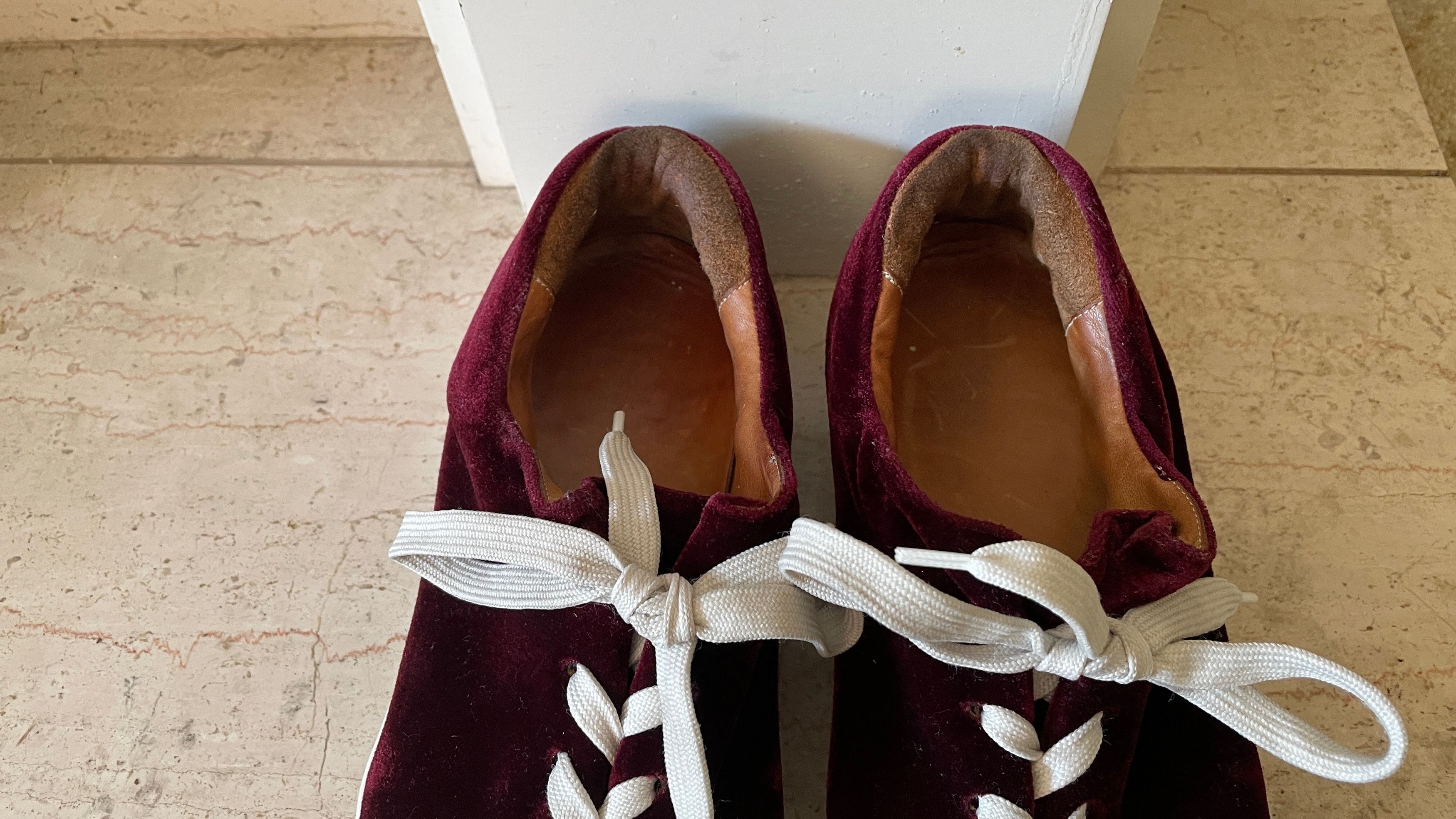 Solovair Soloviere Herve en Ville Red Velvet Shoes 41 Size US 8 / IT 38 - 4 Thumbnail