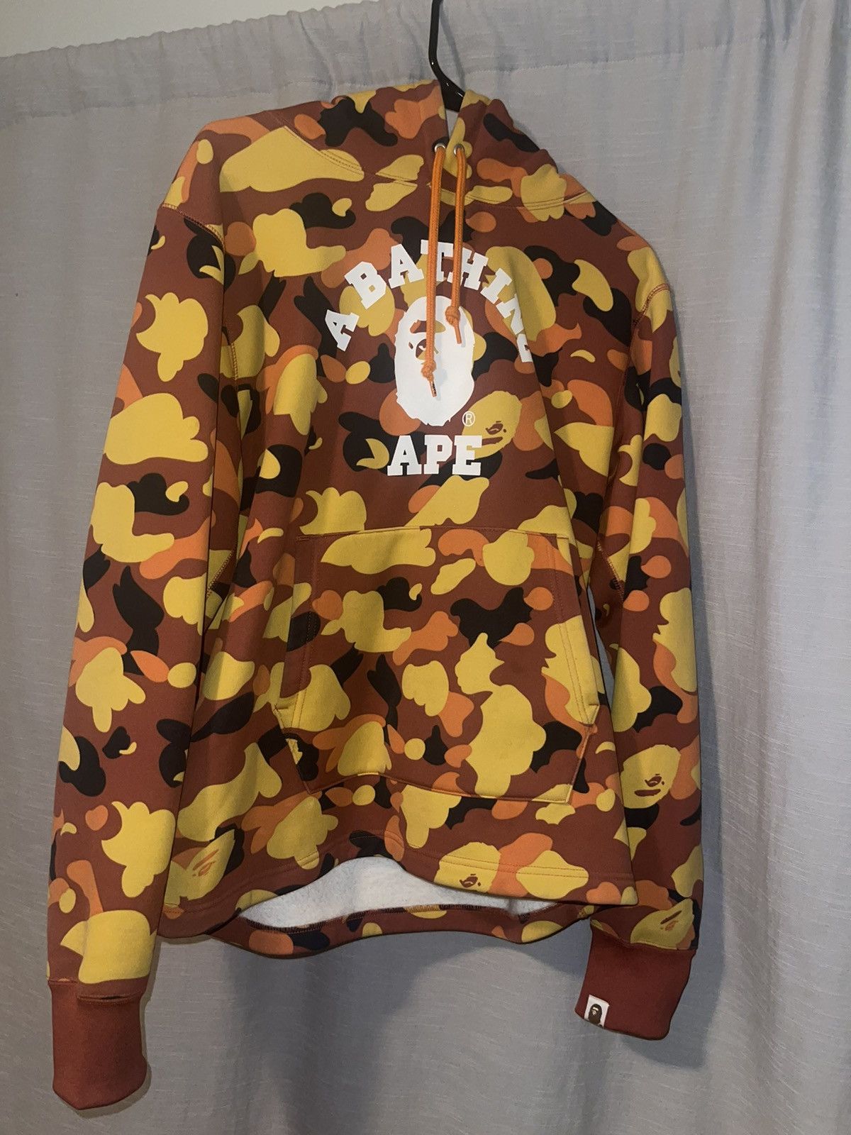 Bape 1st camo college wide pullover hoodie best sale