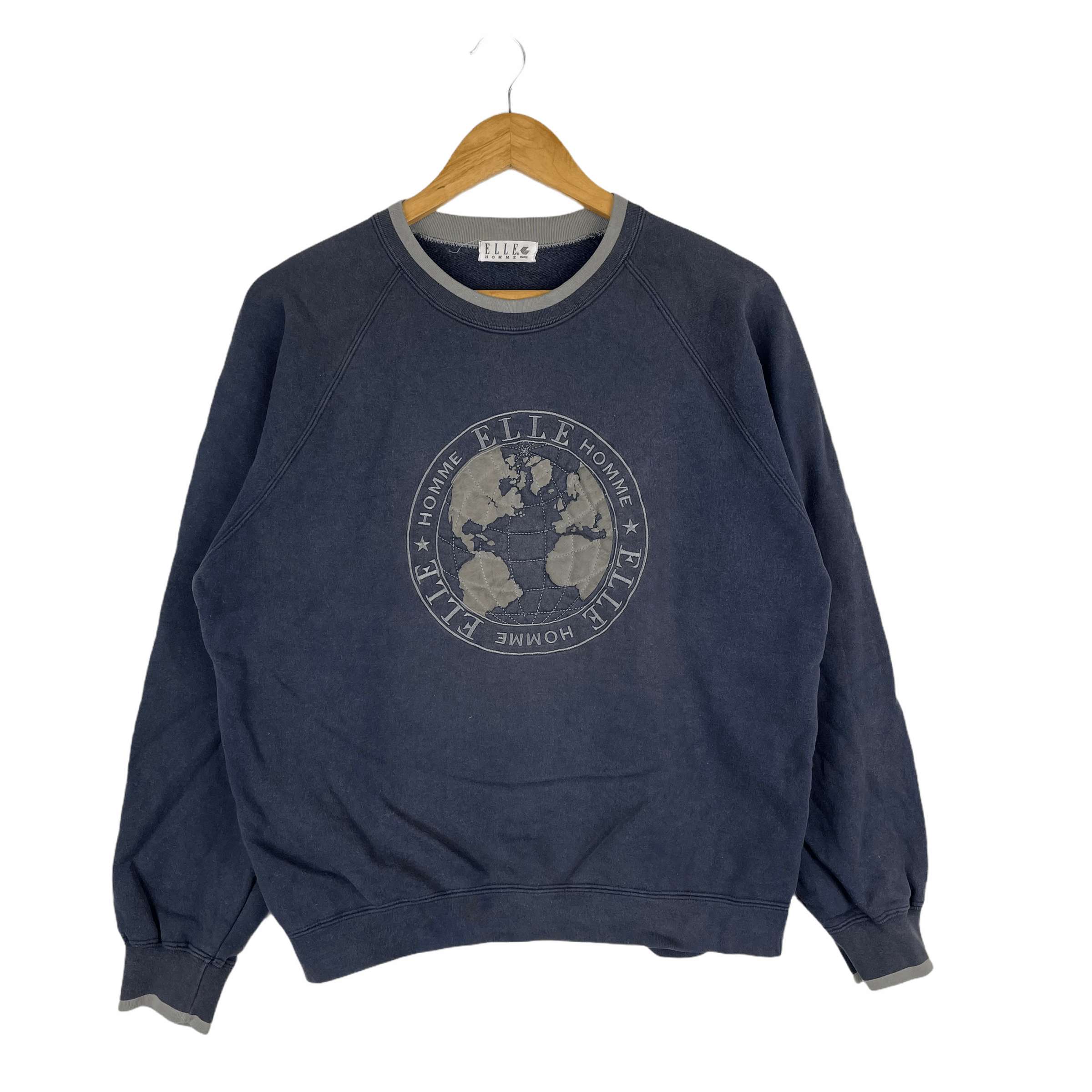 Other ELLE PARIS HOMME Embroidered Blue Sweatshirt Size US M / EU 48-50 / 2 - 1 Thumbnail