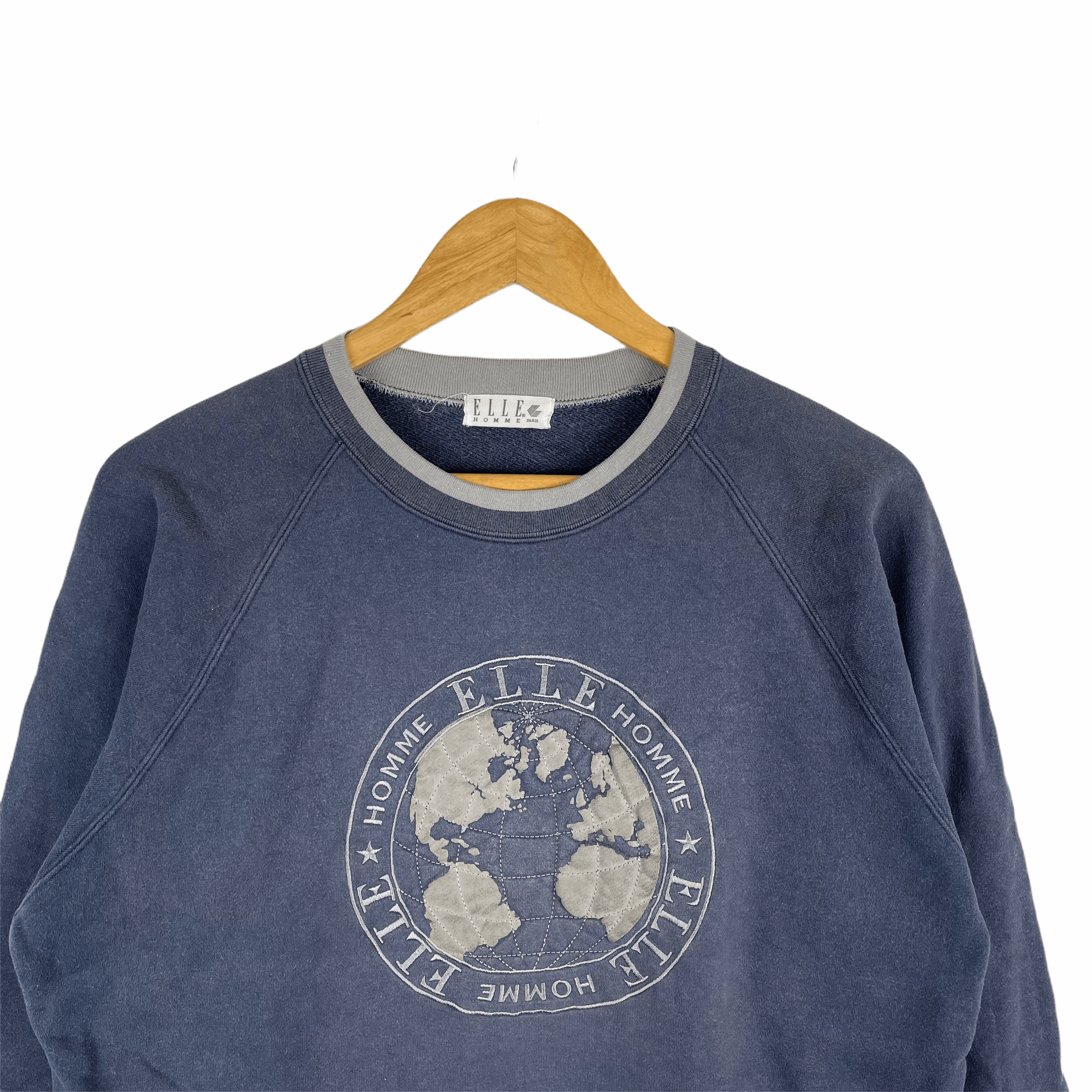 Other ELLE PARIS HOMME Embroidered Blue Sweatshirt Size US M / EU 48-50 / 2 - 2 Thumbnail