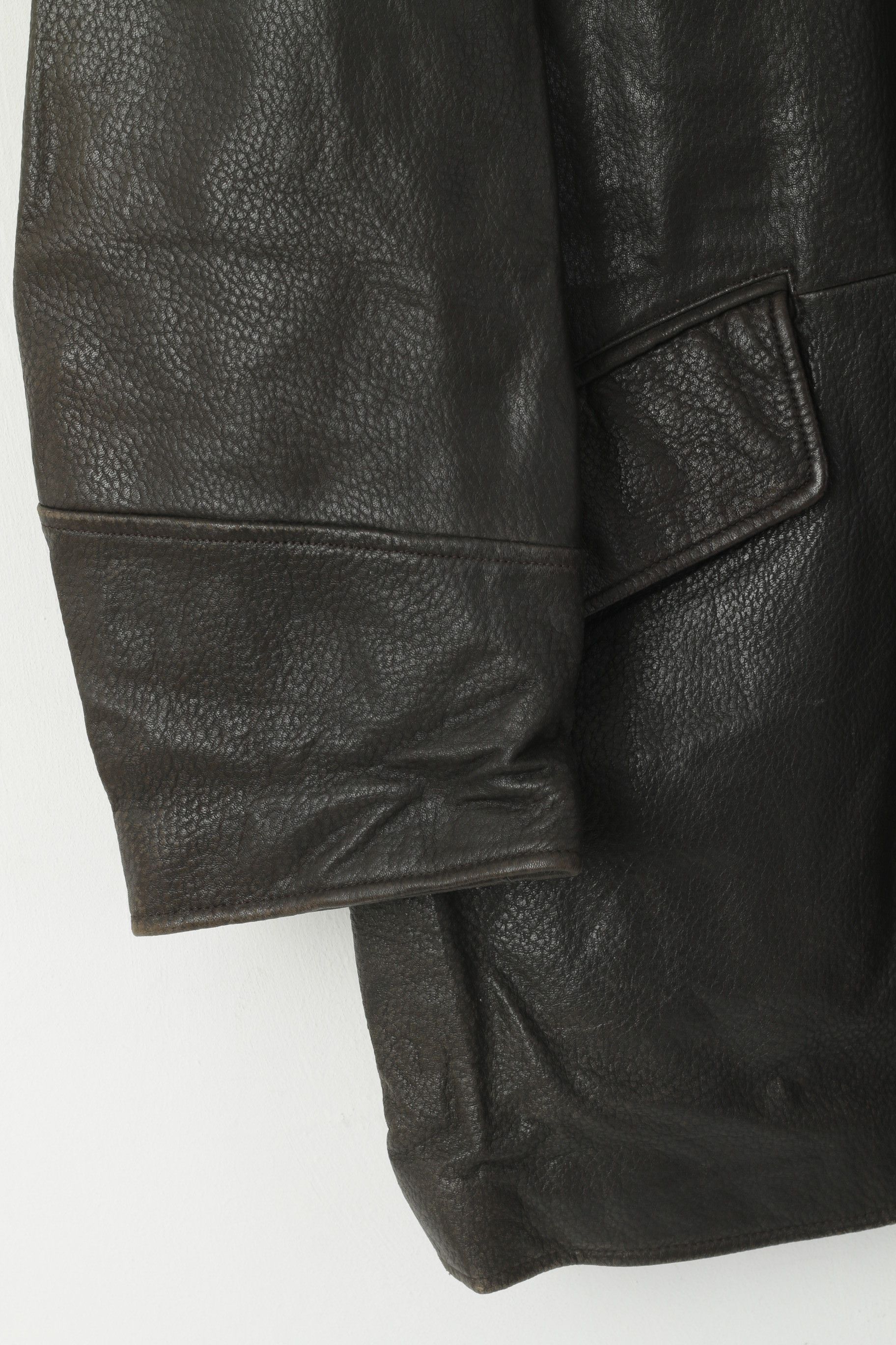 Vintage Atwardson Finest Men 50 XXL Jacket Dark Brown Leather 4913 Size US XXL / EU 58 / 5 - 4 Thumbnail