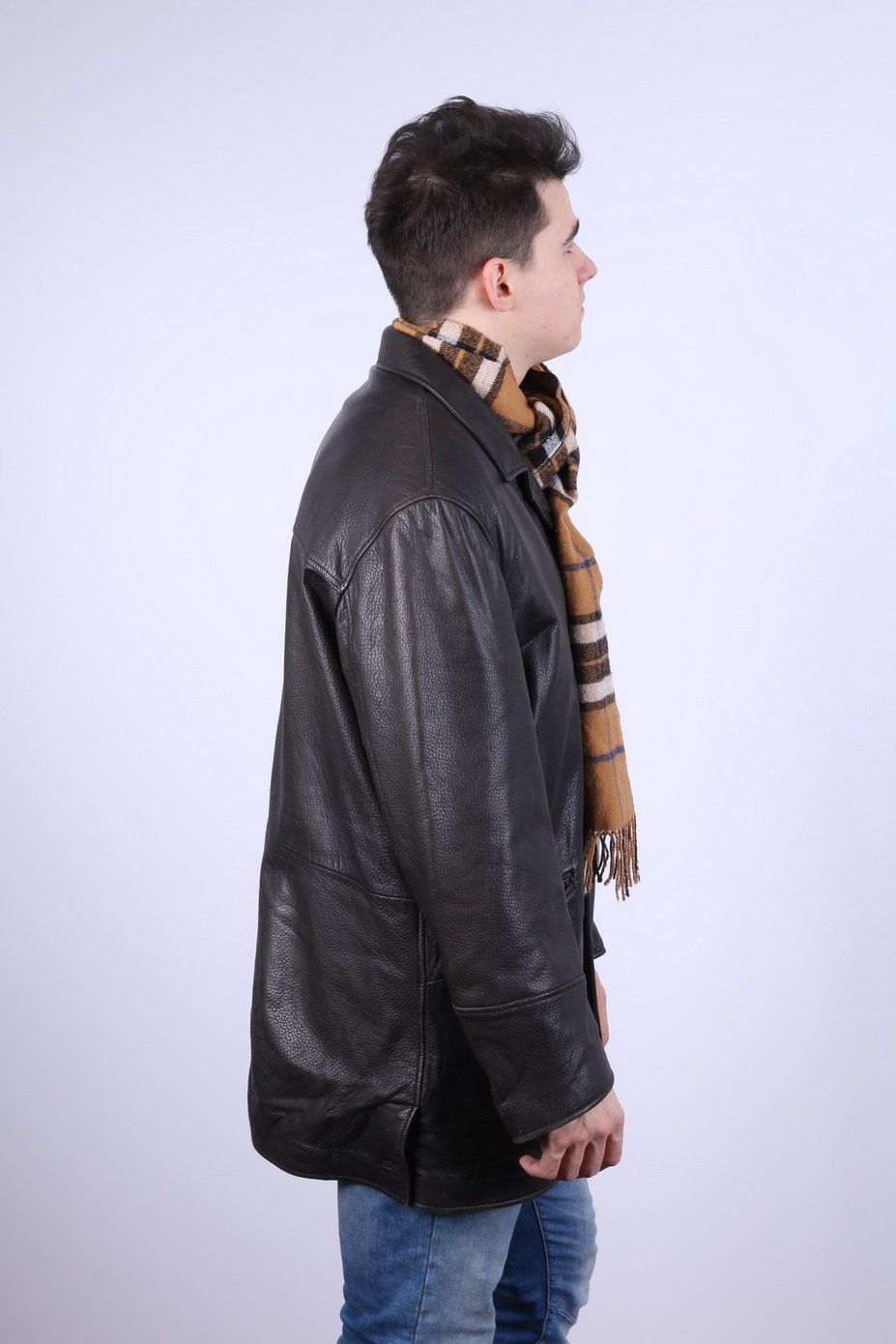 Vintage Atwardson Finest Men 50 XXL Jacket Dark Brown Leather 4913 Size US XXL / EU 58 / 5 - 9 Thumbnail