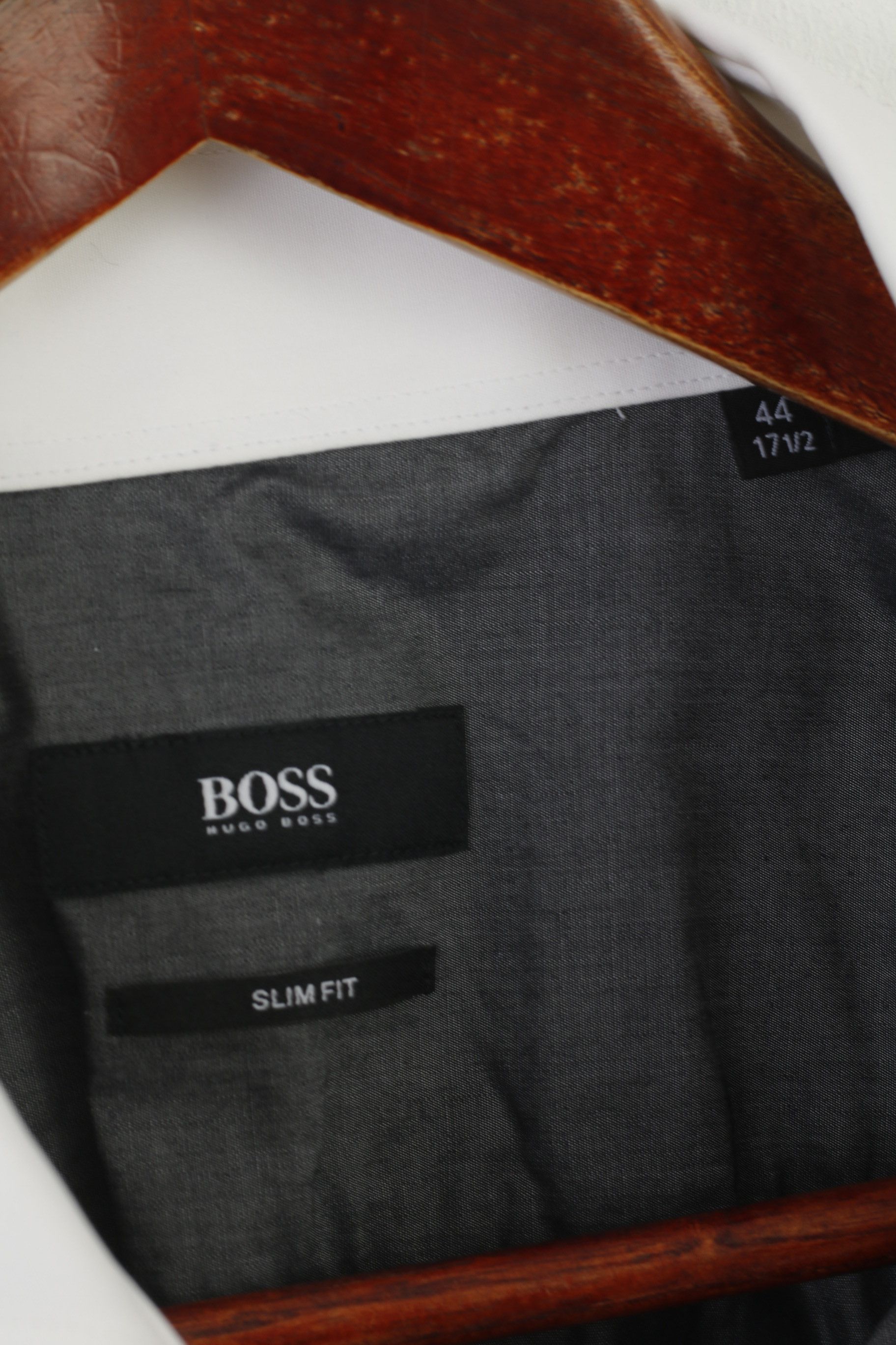 Hugo Boss Hugo Boss Men 44 17.5 L Casual Shirt Gray Cotton 5371 Size US L / EU 52-54 / 3 - 5 Thumbnail