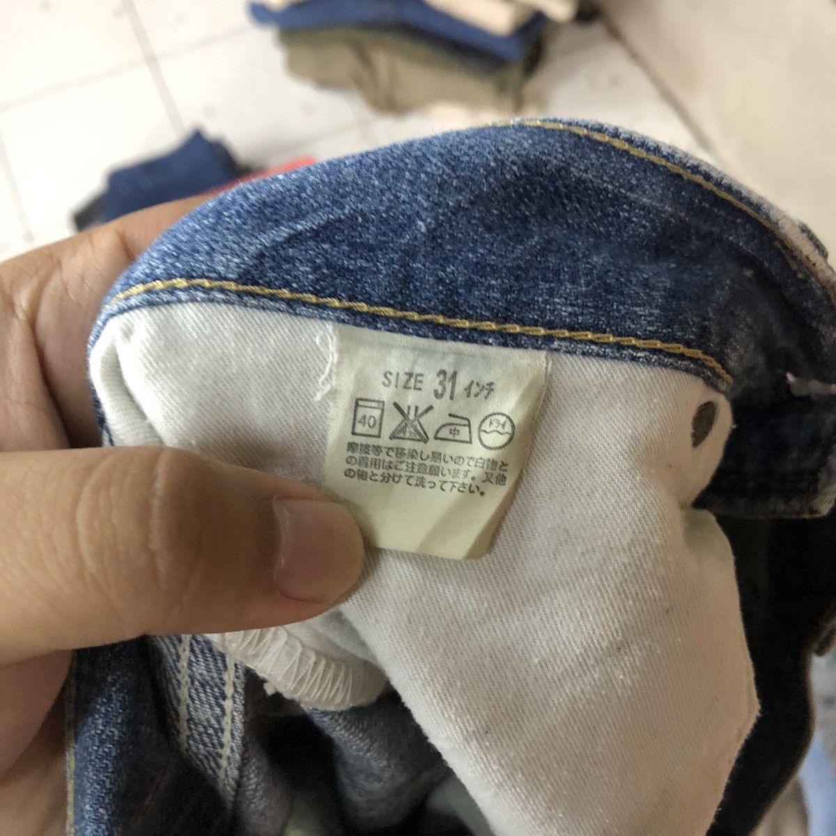 Levi's Levis Blue distressed Denim pants #4981 Size US 31 - 16 Thumbnail