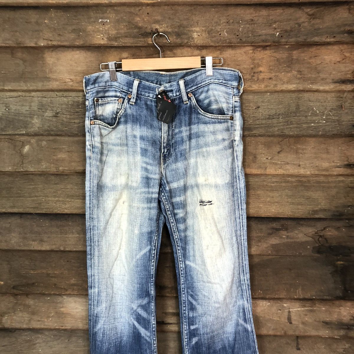 Levi's Levis Blue distressed Denim pants #4981 Size US 31 - 2 Thumbnail