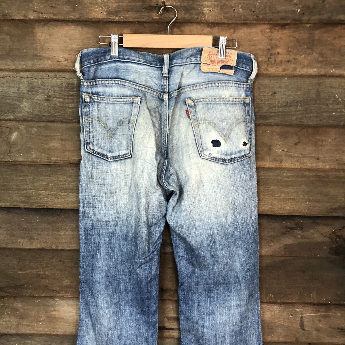 Levi's Levis Blue distressed Denim pants #4981 Size US 31 - 10 Thumbnail
