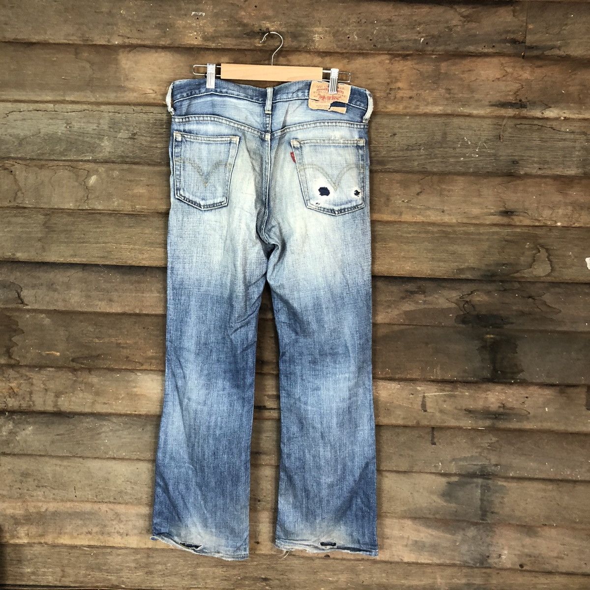 Levi's Levis Blue distressed Denim pants #4981 Size US 31 - 9 Thumbnail