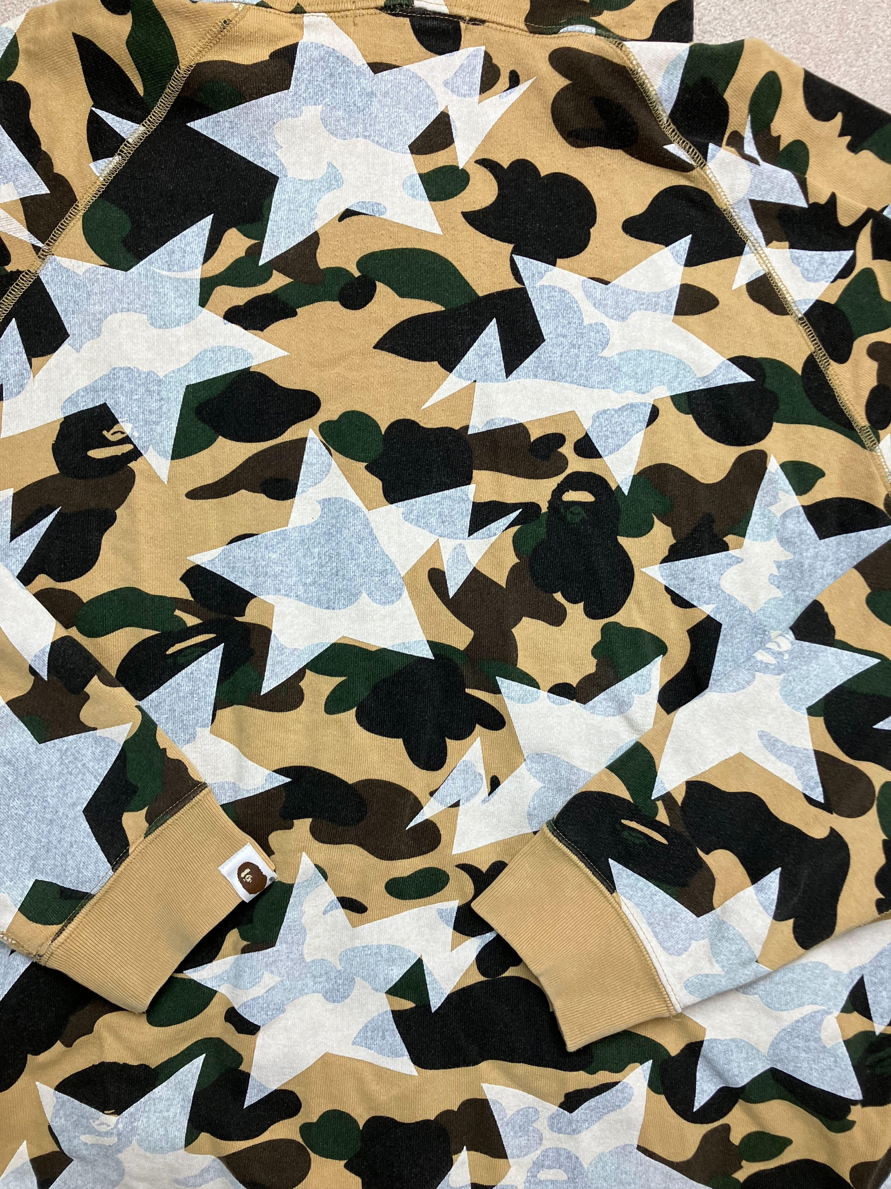 Bape Bape 1st Camo Yellow Sta Star Full Zip Hoodie From Japan Size US L / EU 52-54 / 3 - 4 Thumbnail