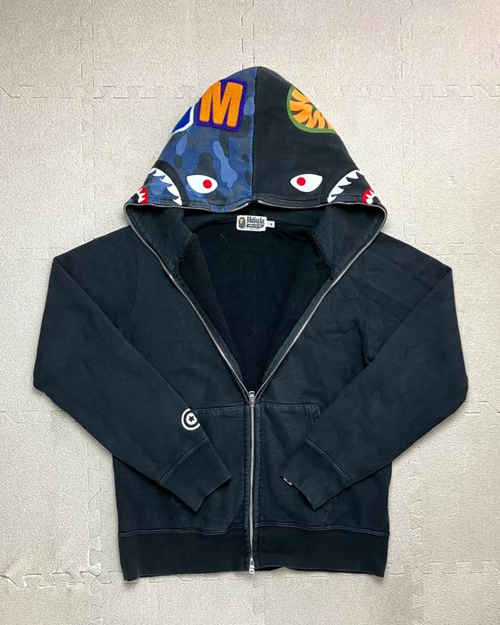 Bape jacket half store camo half black