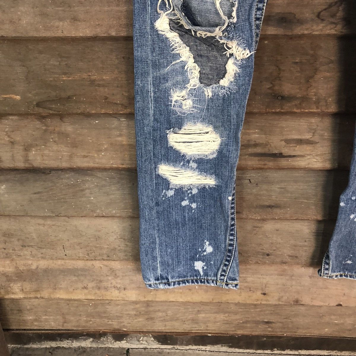 Hypebeast DL Hpim Pink vintage ripped Distressed Denim Pants #5110 Size 30" / US 8 / IT 44 - 8 Thumbnail