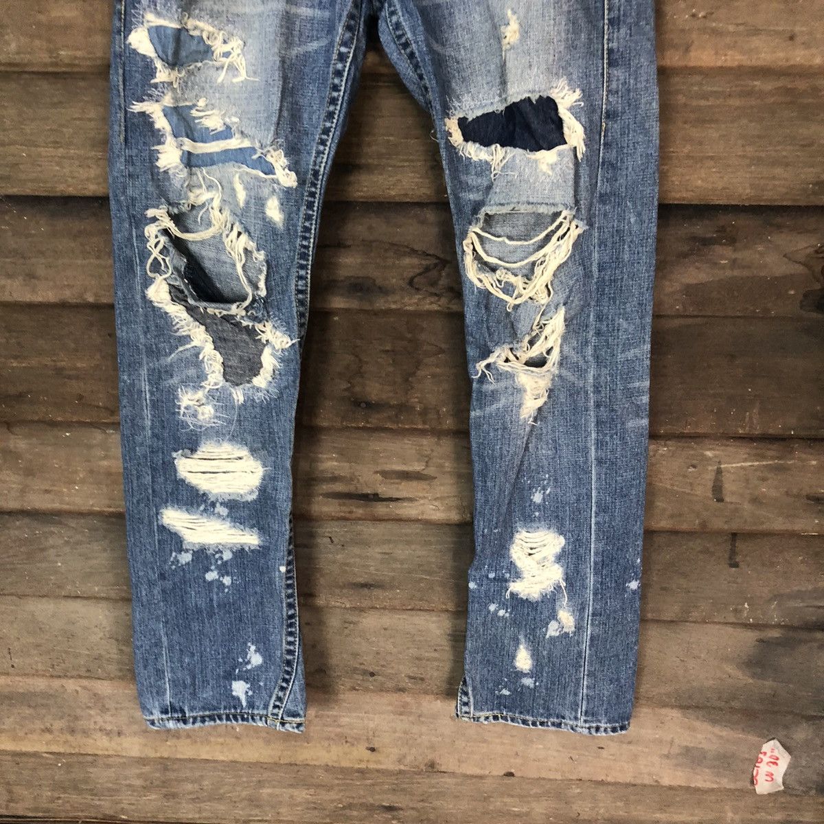 Hypebeast DL Hpim Pink vintage ripped Distressed Denim Pants #5110 Size 30" / US 8 / IT 44 - 3 Thumbnail