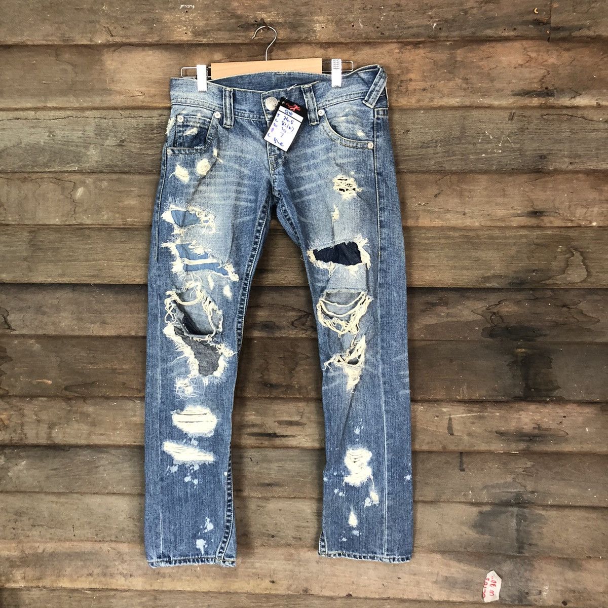 Hypebeast DL Hpim Pink vintage ripped Distressed Denim Pants #5110 Size 30" / US 8 / IT 44 - 1 Thumbnail