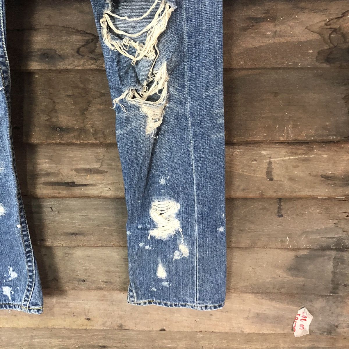 Hypebeast DL Hpim Pink vintage ripped Distressed Denim Pants #5110 Size 30" / US 8 / IT 44 - 9 Thumbnail