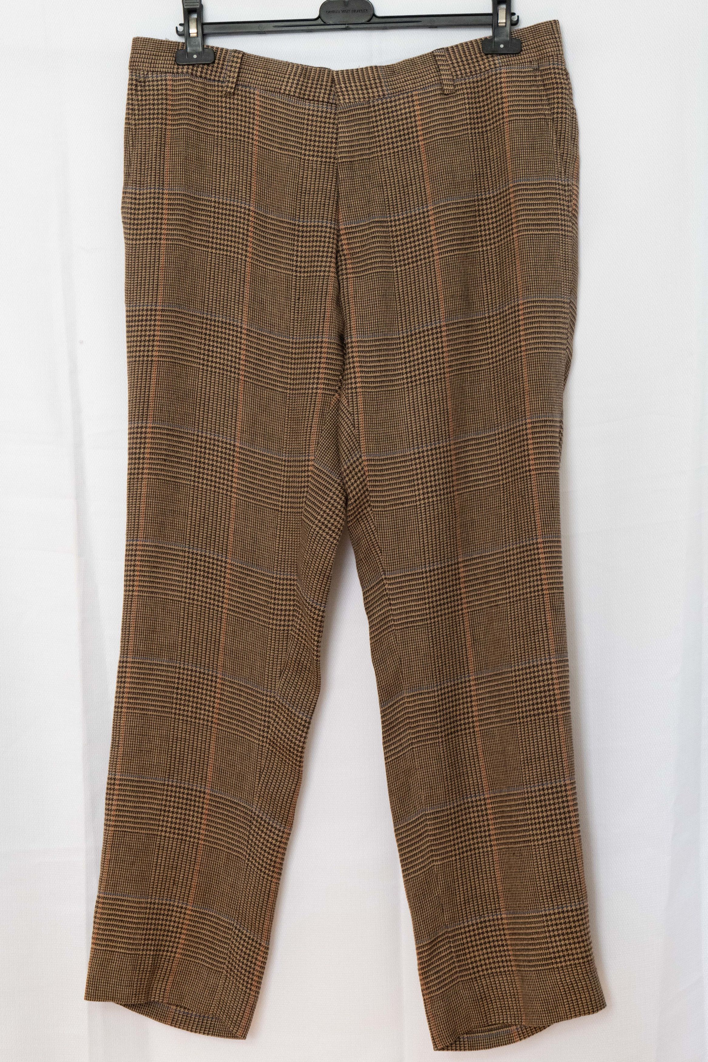 image of Dries Van Noten Ss19 Linen Trousers in Brown, Men's (Size 36)