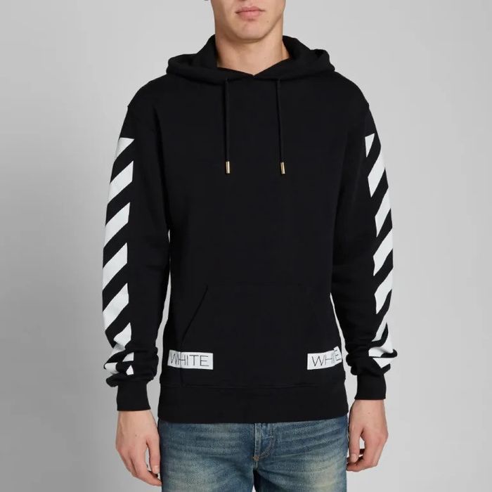 Off white blue outlet collar sweatshirt