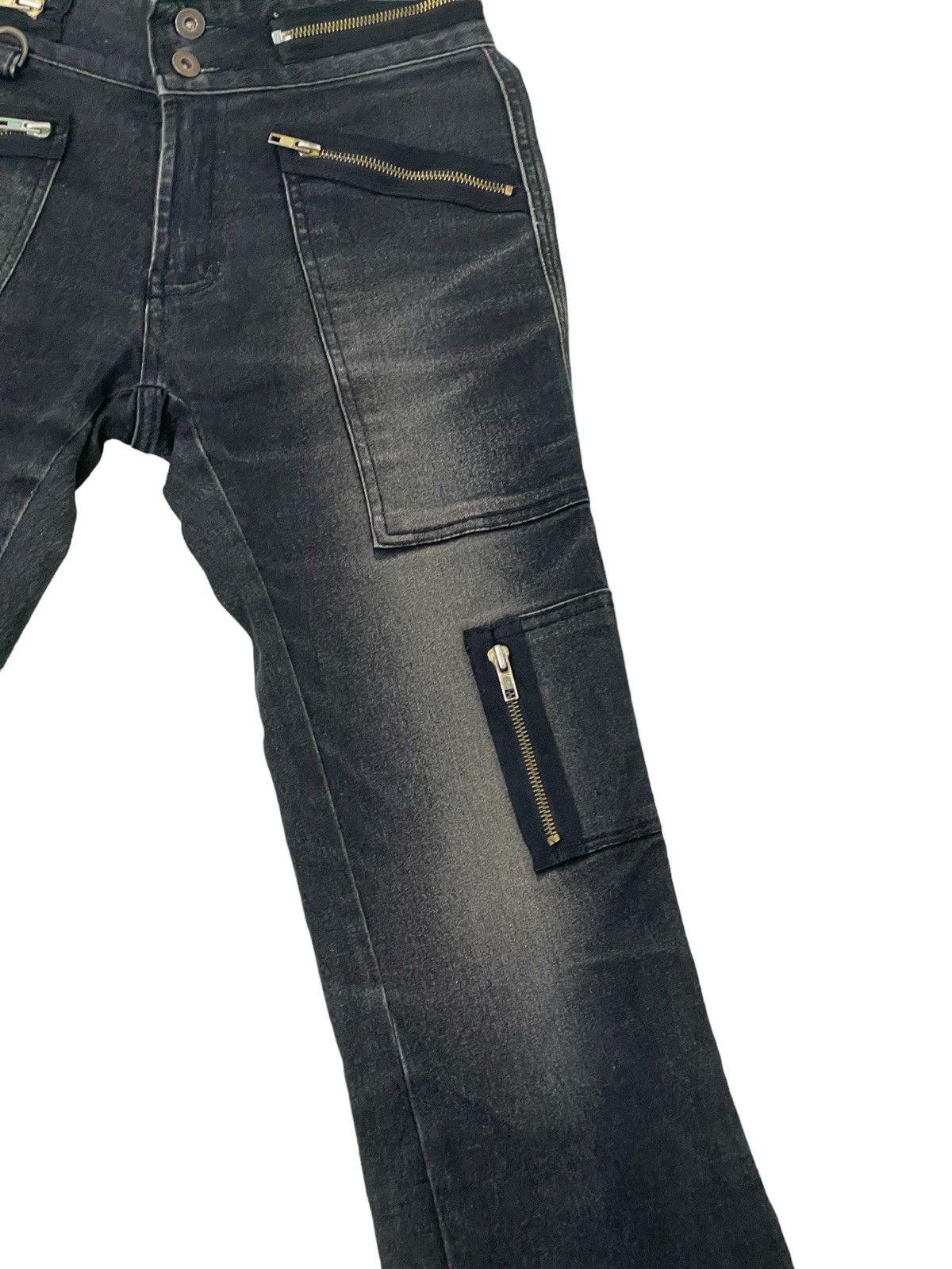 Japanese Brand Flare Jeans Blue Jam Low Rise Stretch Boot Cut 2🟦3 Size US 28 / EU 44 - 6 Thumbnail
