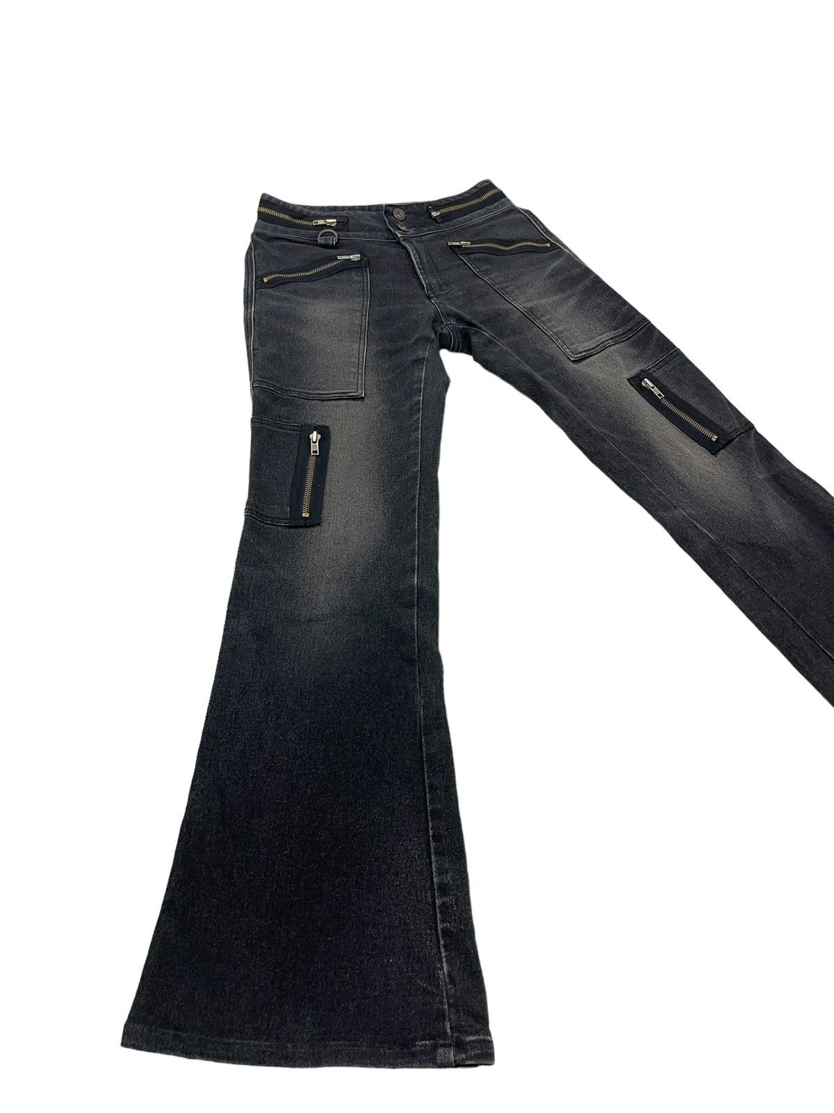 Japanese Brand Flare Jeans Blue Jam Low Rise Stretch Boot Cut 2🟦3 Size US 28 / EU 44 - 2 Thumbnail