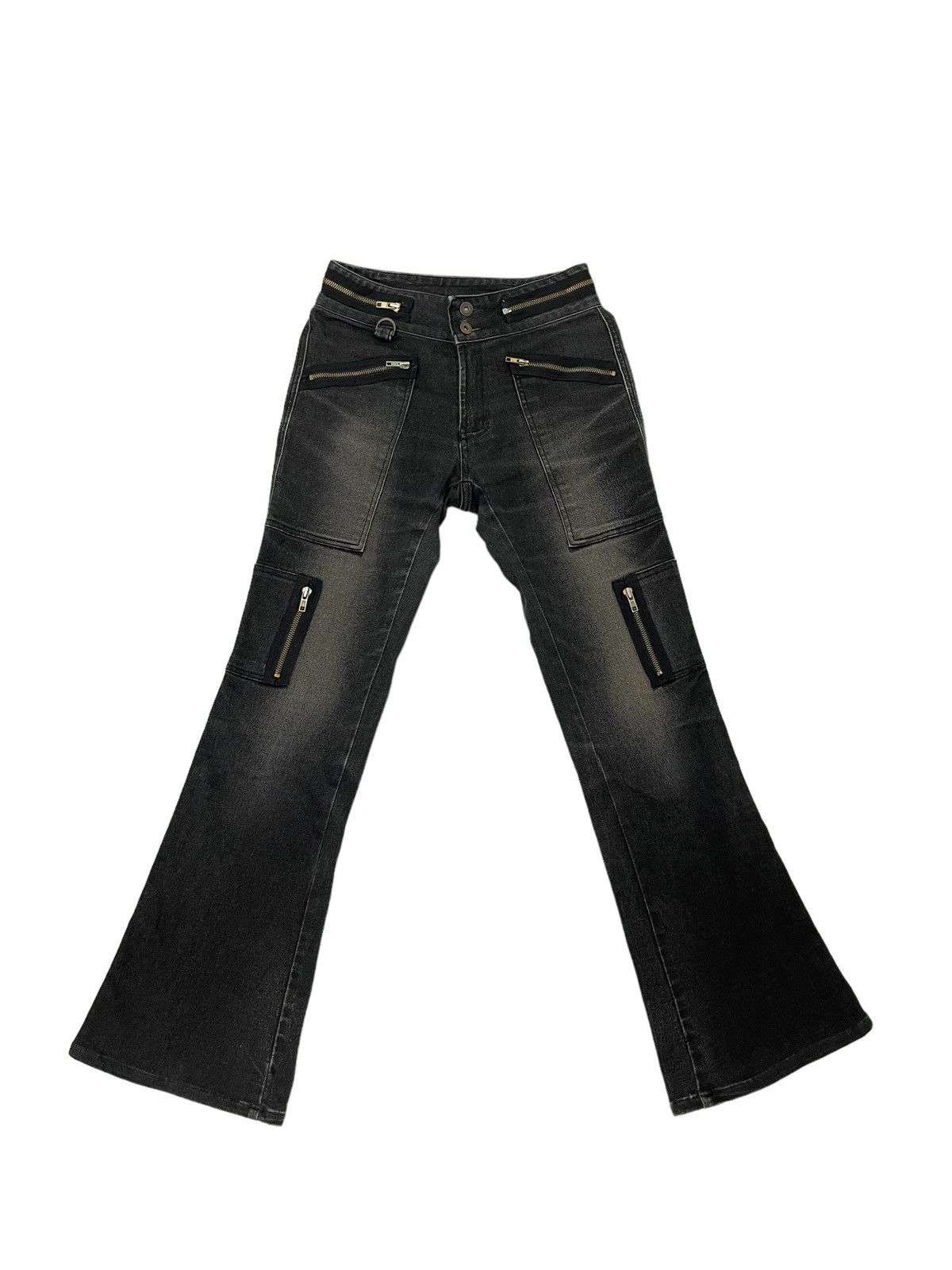 Japanese Brand Flare Jeans Blue Jam Low Rise Stretch Boot Cut 2🟦3 Size US 28 / EU 44 - 3 Thumbnail