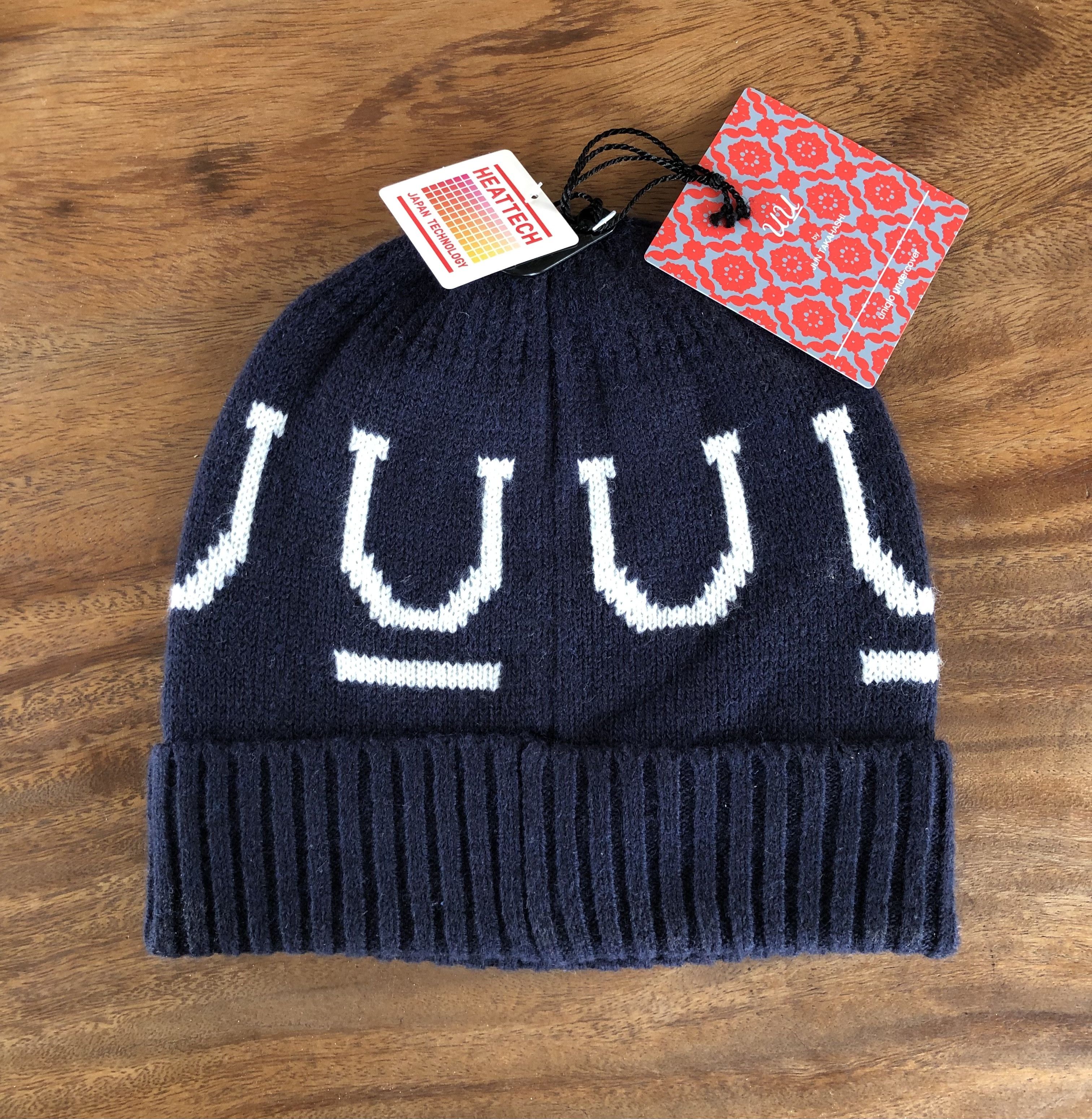 image of Jun Takahashi x Undercover Uu Undercover X Uniqlo Beanie in Navy, Men's