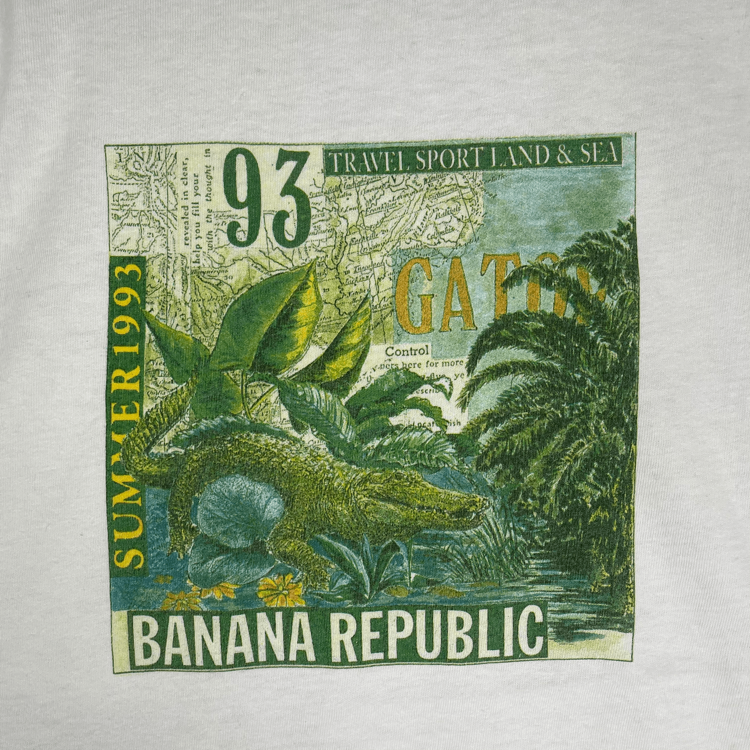 Banana Republic Vintage 90s BANANA REPUBLIC USA Summer 1993 Big Print Size US L / EU 52-54 / 3 - 2 Thumbnail
