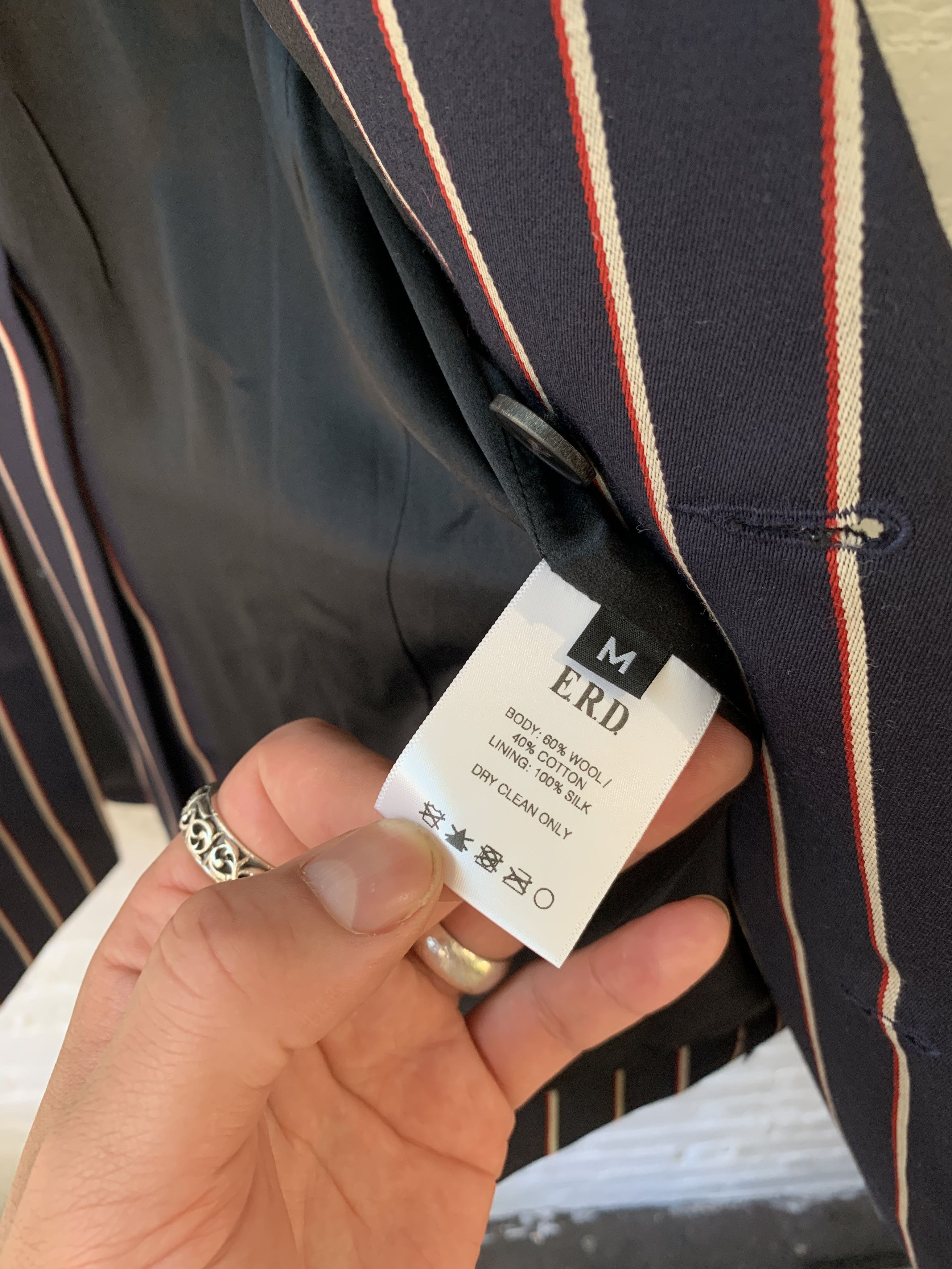 Enfants Riches Deprimes ERD SATIN PINSTRIPE BLAZER JACKET Size US M / EU 48-50 / 2 - 5 Thumbnail