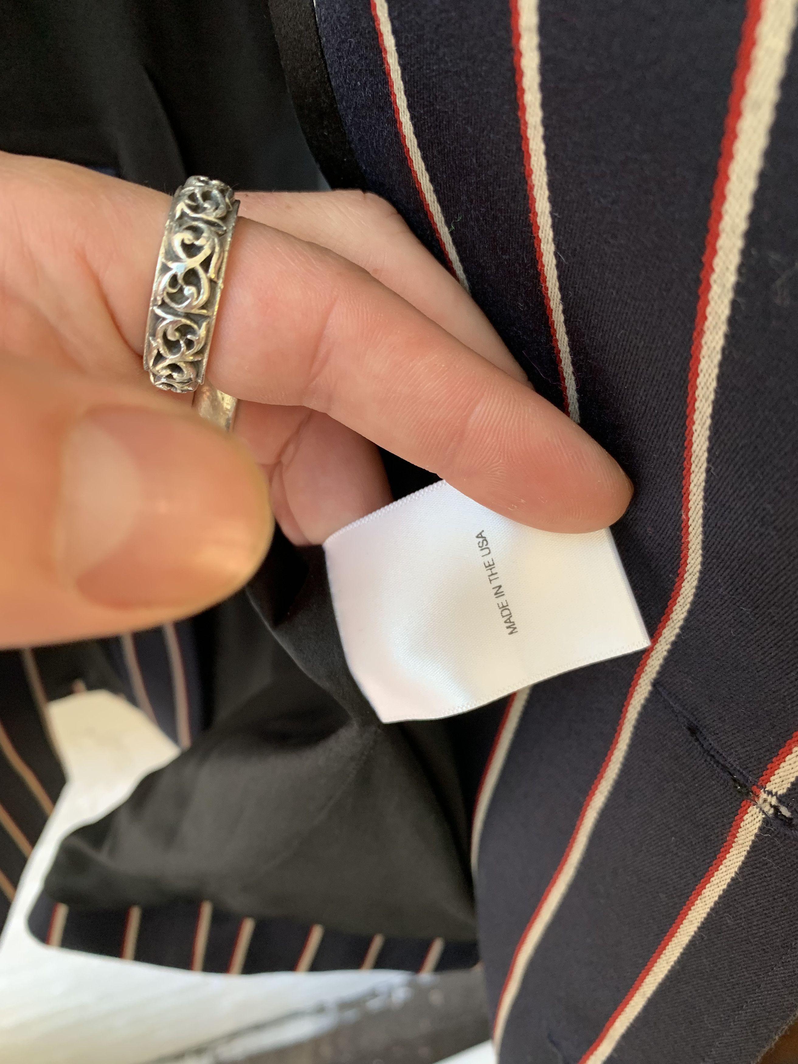 Enfants Riches Deprimes ERD SATIN PINSTRIPE BLAZER JACKET Size US M / EU 48-50 / 2 - 6 Thumbnail