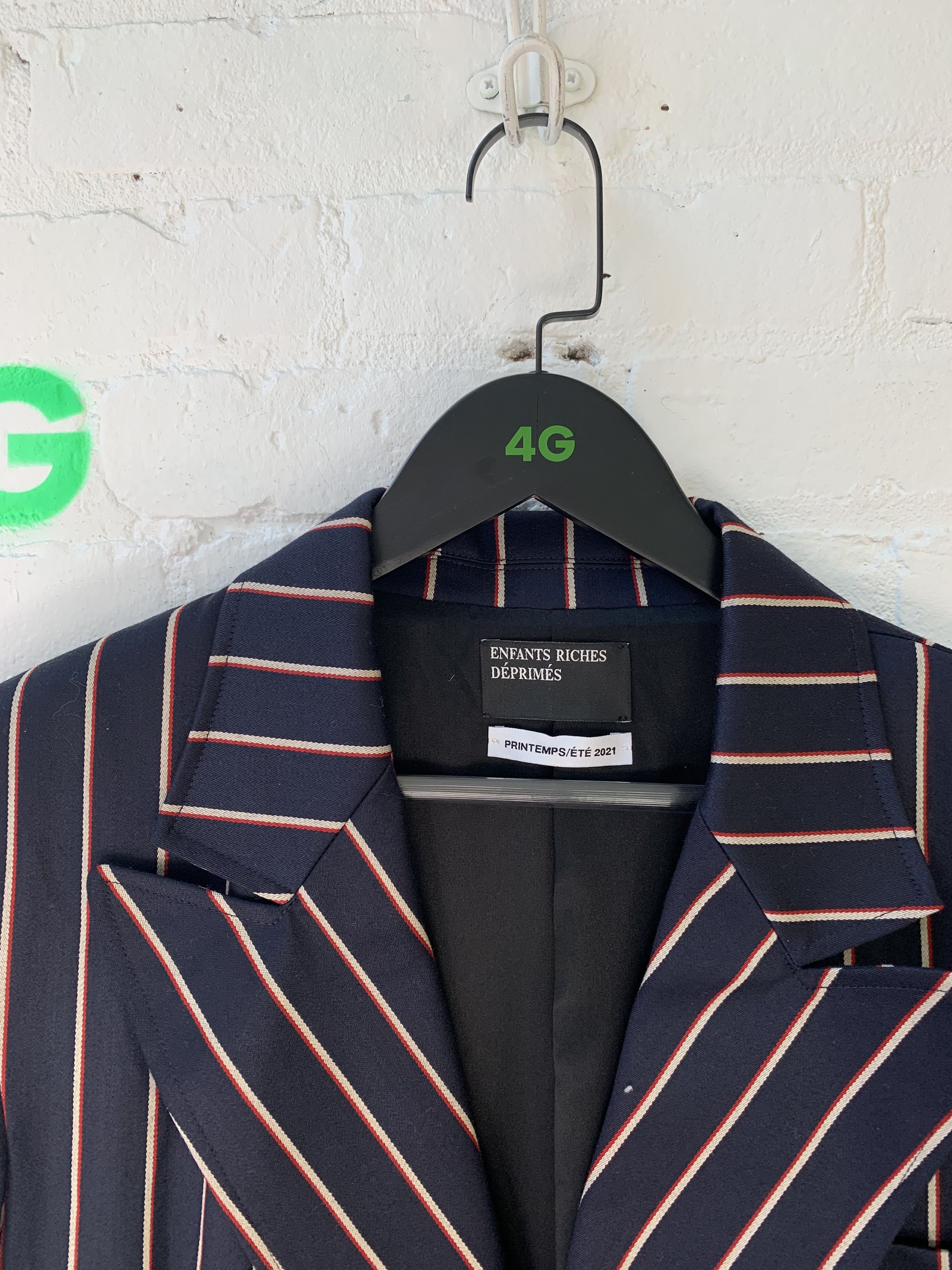 Enfants Riches Deprimes ERD SATIN PINSTRIPE BLAZER JACKET Size US M / EU 48-50 / 2 - 3 Thumbnail