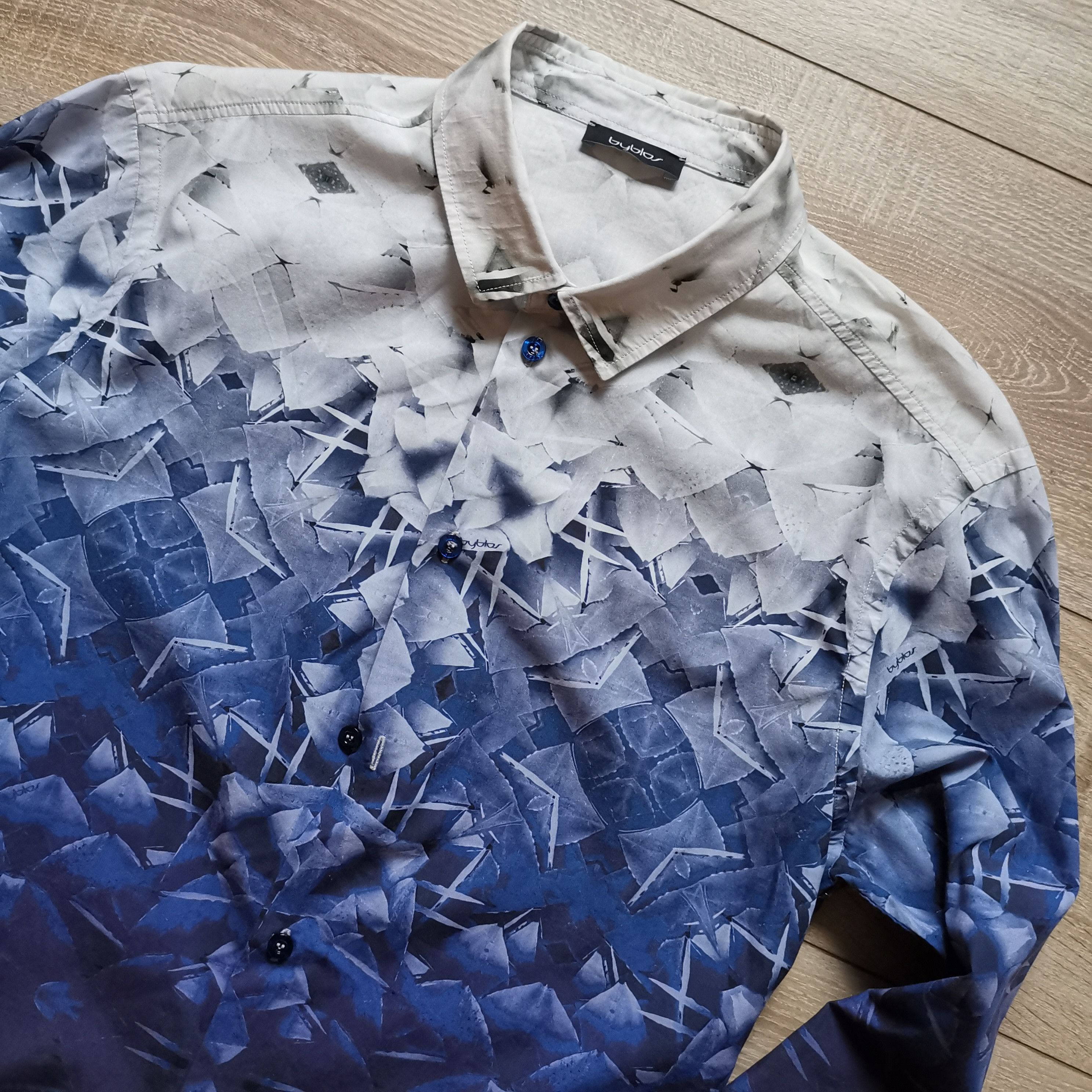 Byblos Byblos surrealism geometrical pattern shirt RARE Italy Size US L / EU 52-54 / 3 - 3 Thumbnail