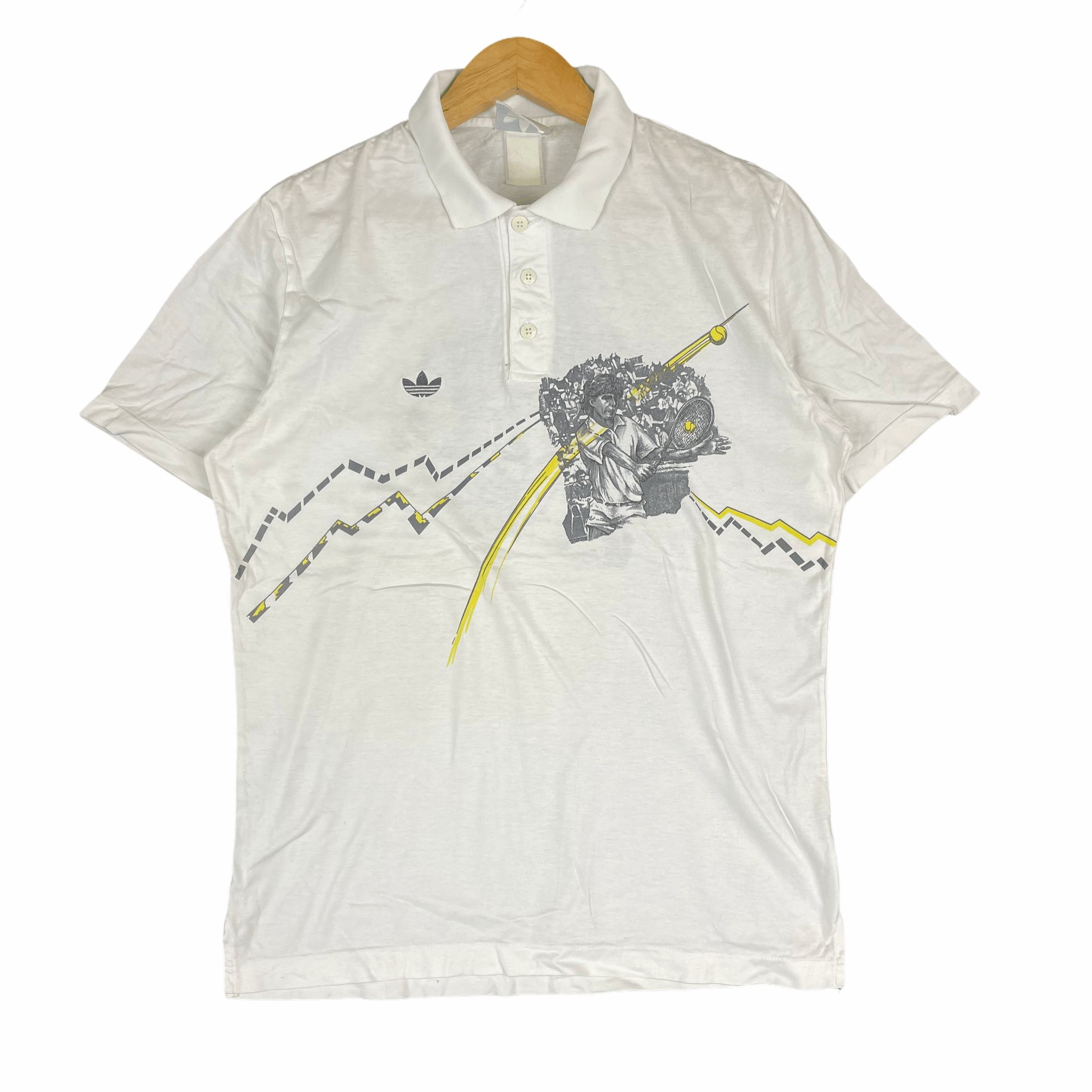Adidas Vintage 80s ADIDAS VENTEX TENNIS Stefan Edberg Polo Shirt Size US M / EU 48-50 / 2 - 1 Thumbnail