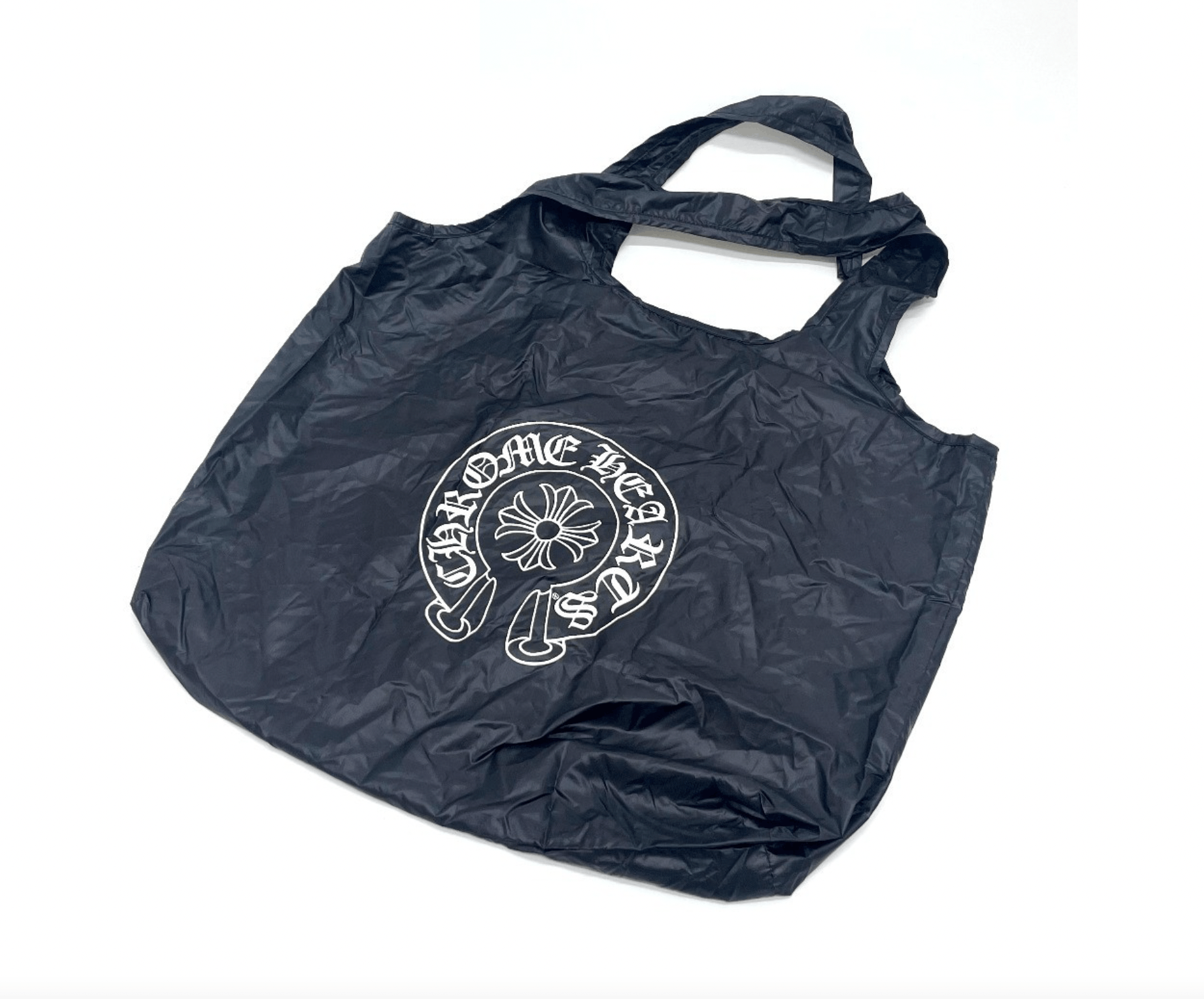Pre-owned Chrome Hearts Packable Nylon Tote Bag In Black