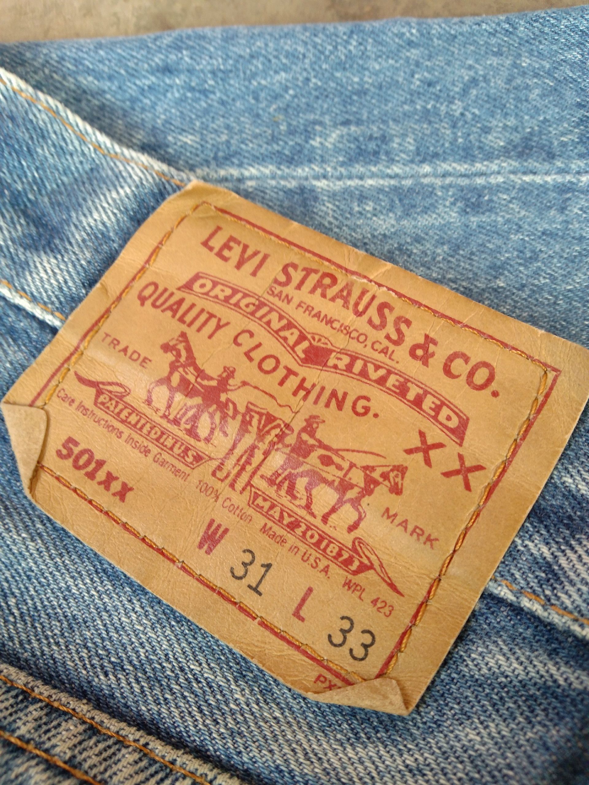 Levi's 90s Vintage Levi's 501 xx Made In USA Distressed Jeans 31x30 Size US 31 - 3 Thumbnail