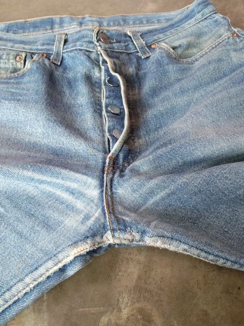Levi's 90s Vintage Levi's 501 xx Made In USA Distressed Jeans 31x30 Size US 31 - 6 Thumbnail